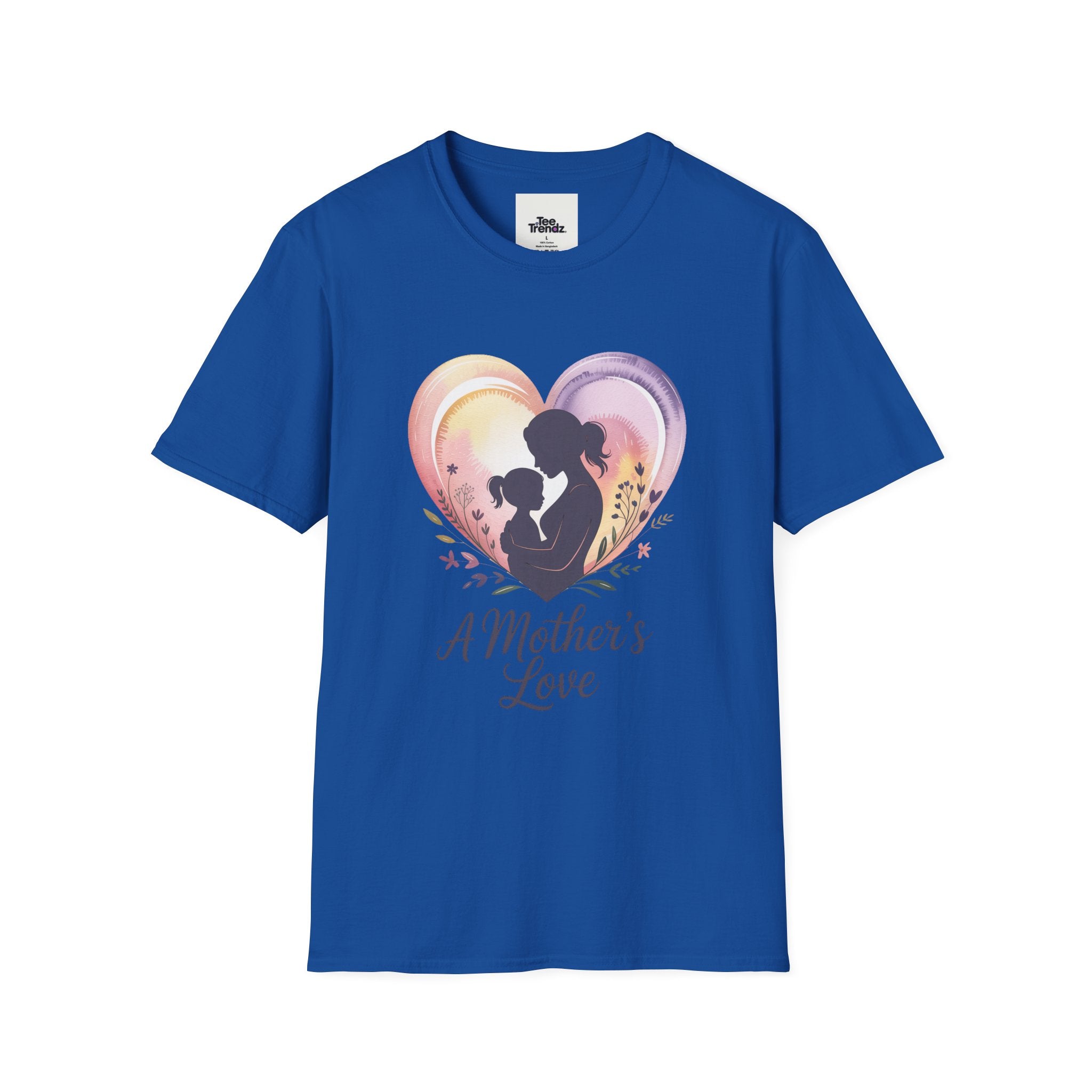 Mother's Love T-Shirt — Silhouette Heart Mom & Child Graphic (Mother's Day Gift)