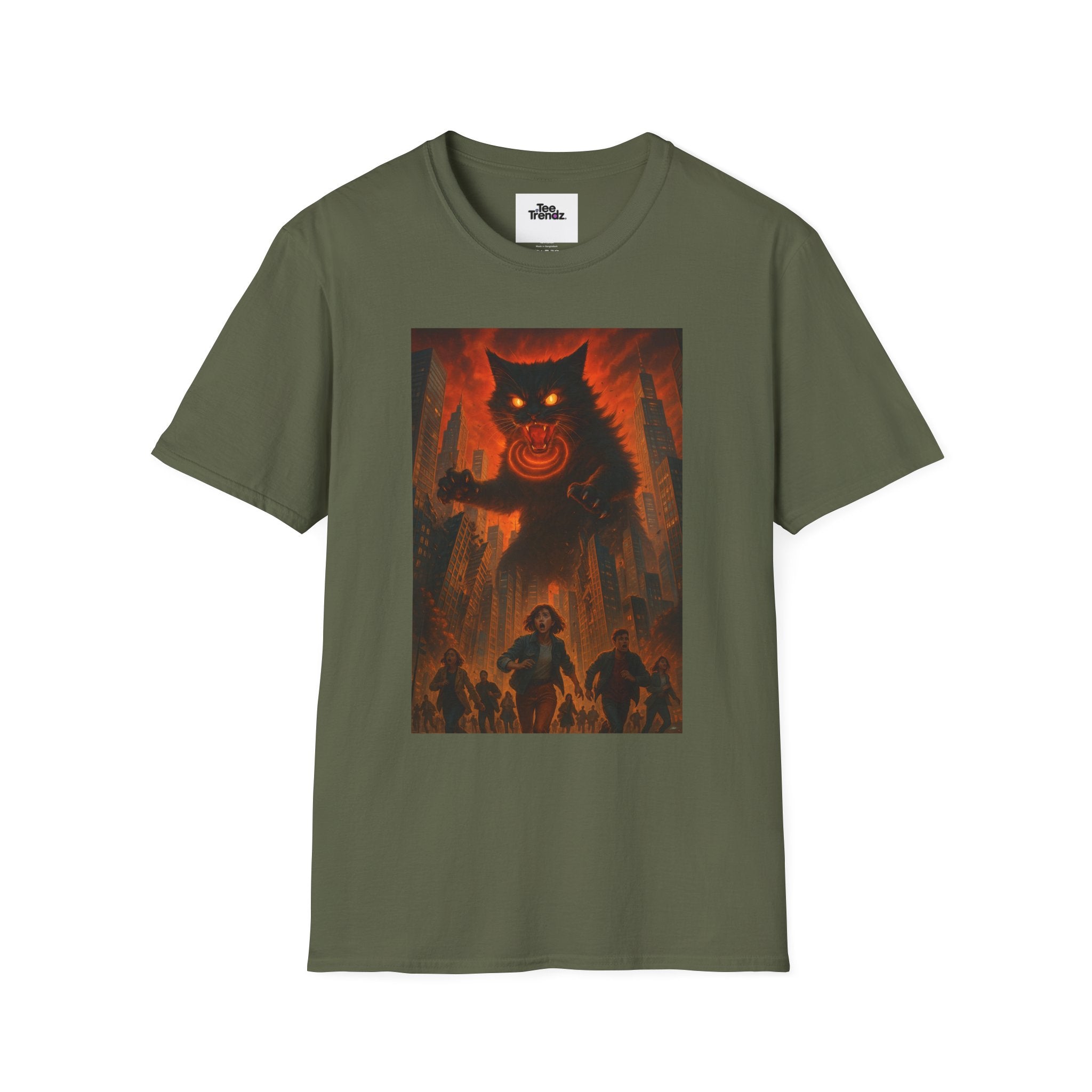 Demon Night T-Shirt — Fiery Monster Illustration Tee