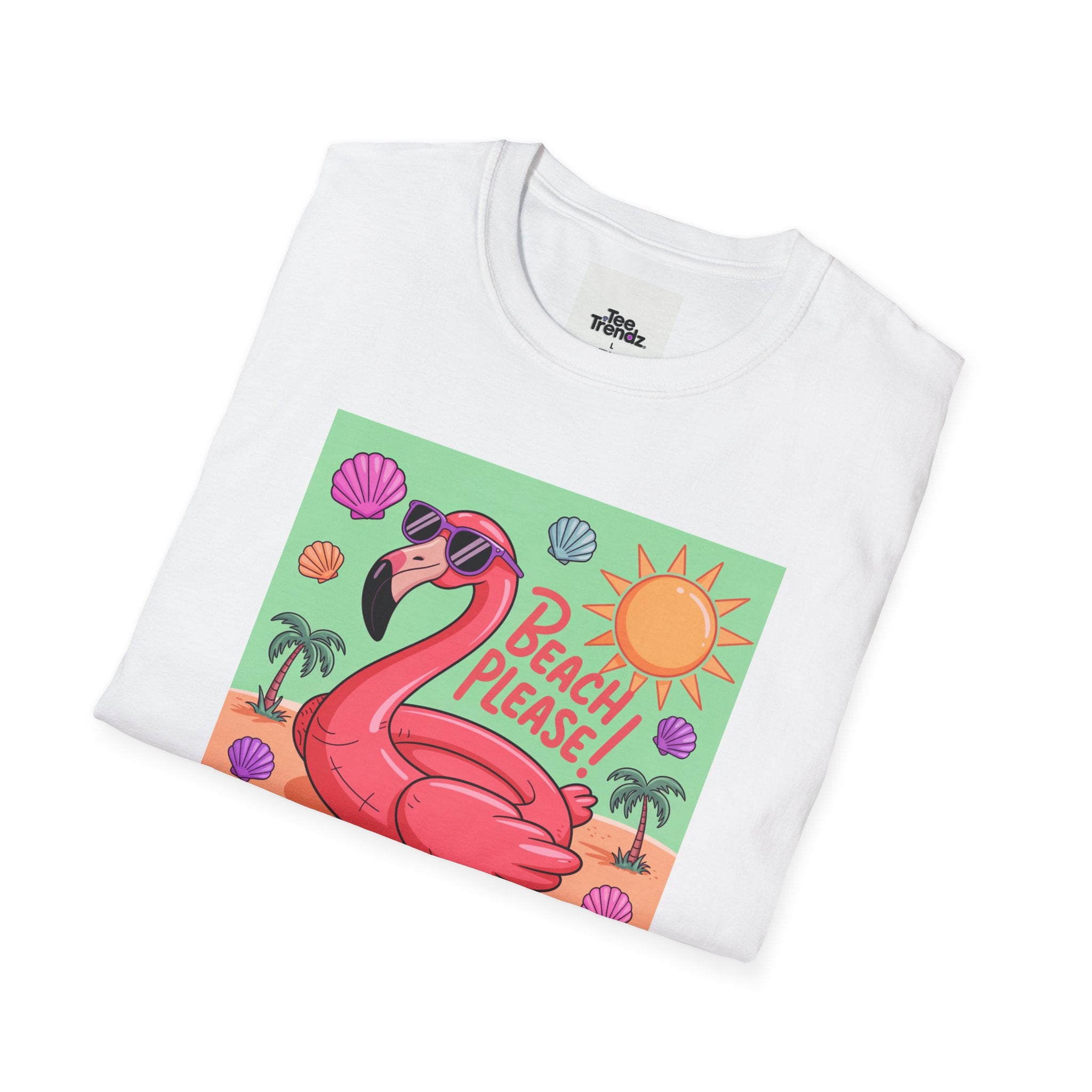 Beach Please Flamingo T-Shirt