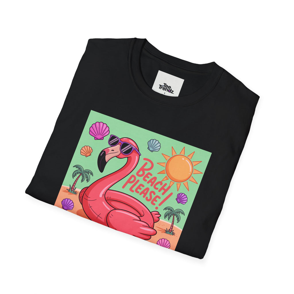 Beach Please Flamingo T-Shirt