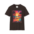 Summer Never Ends T-Shirt — Retro Tropical Sunset Beach Tee
