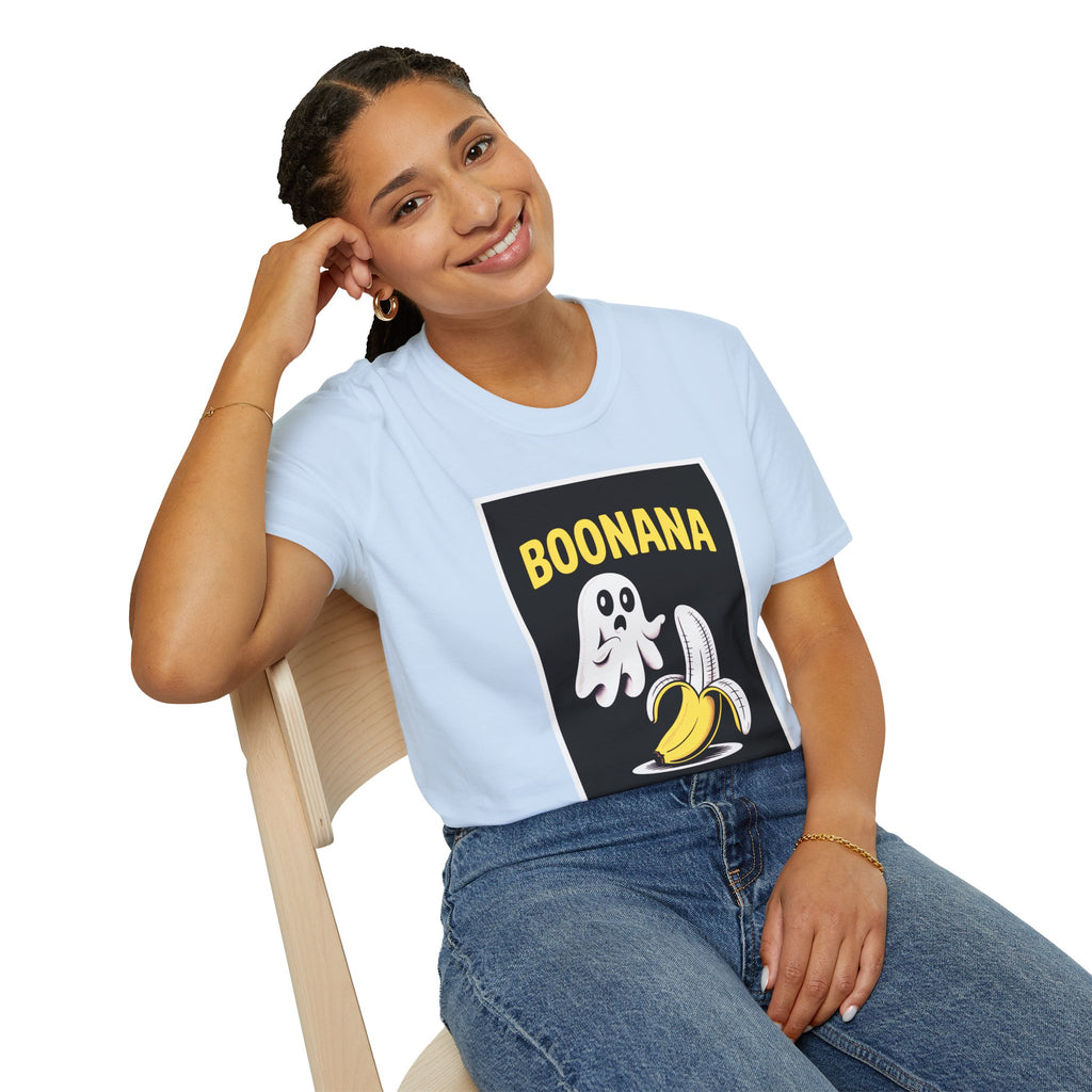 Boonana Ghost Banana Graphic T-Shirt — Funny Halloween Fruit Tee