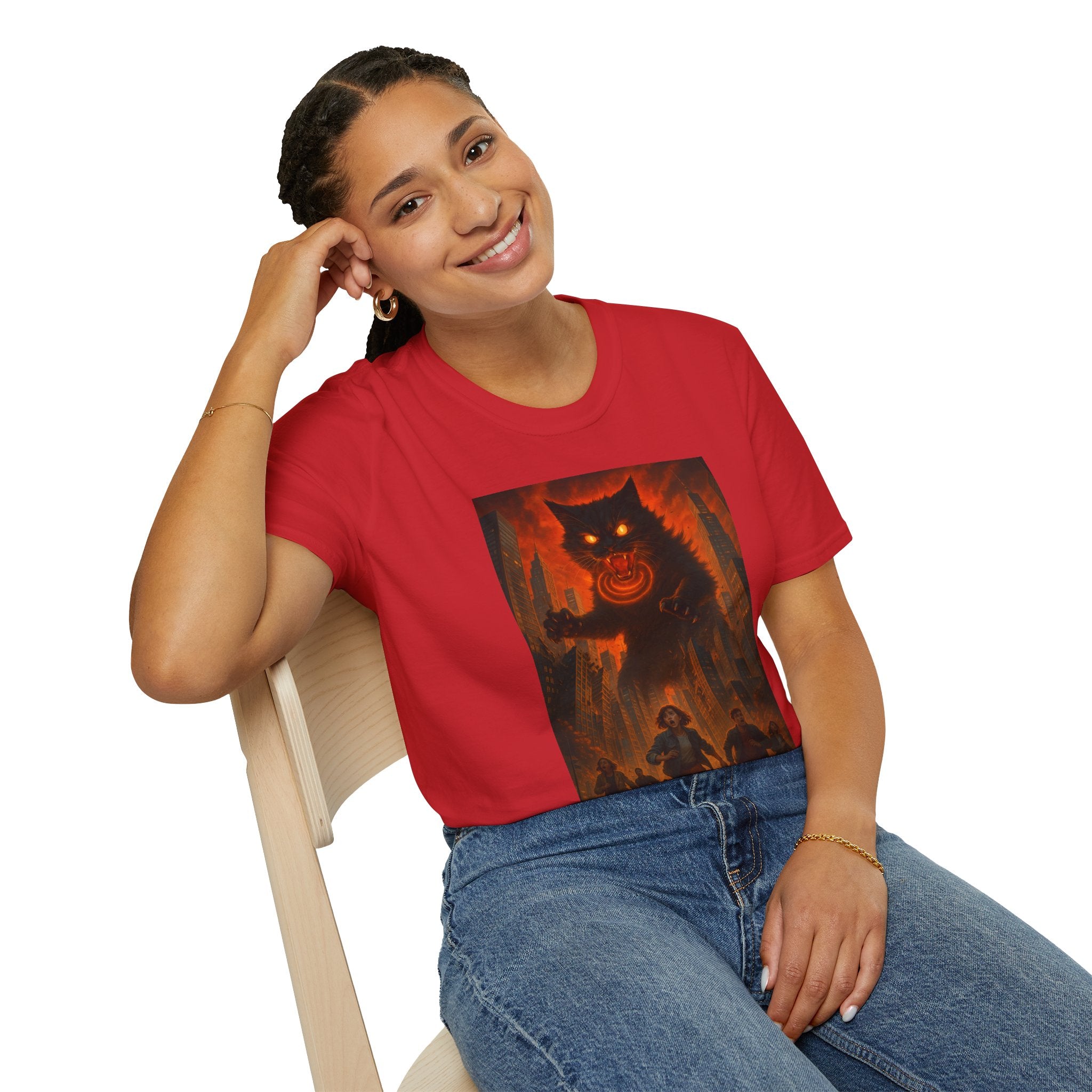 Demon Night T-Shirt — Fiery Monster Illustration Tee