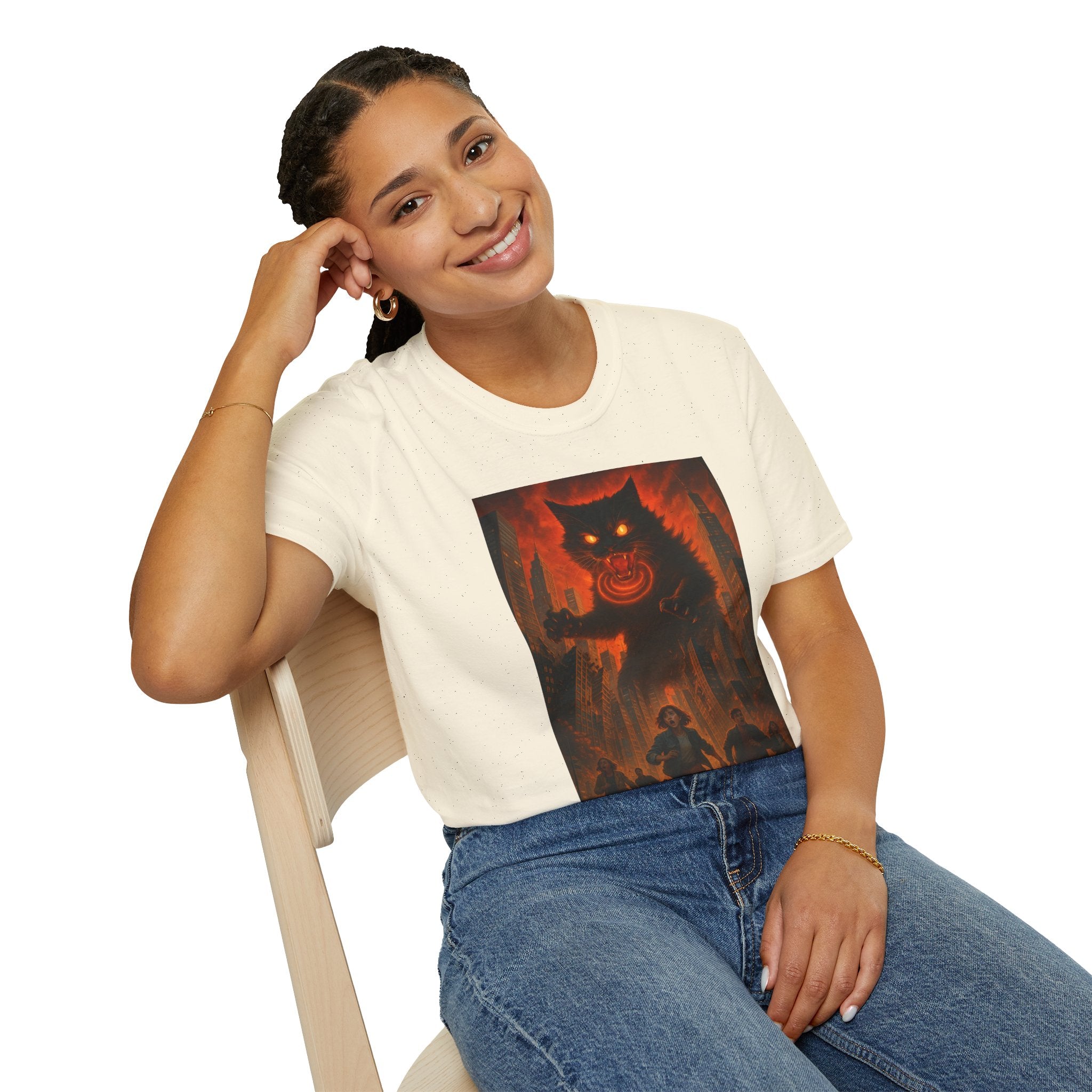 Demon Night T-Shirt — Fiery Monster Illustration Tee