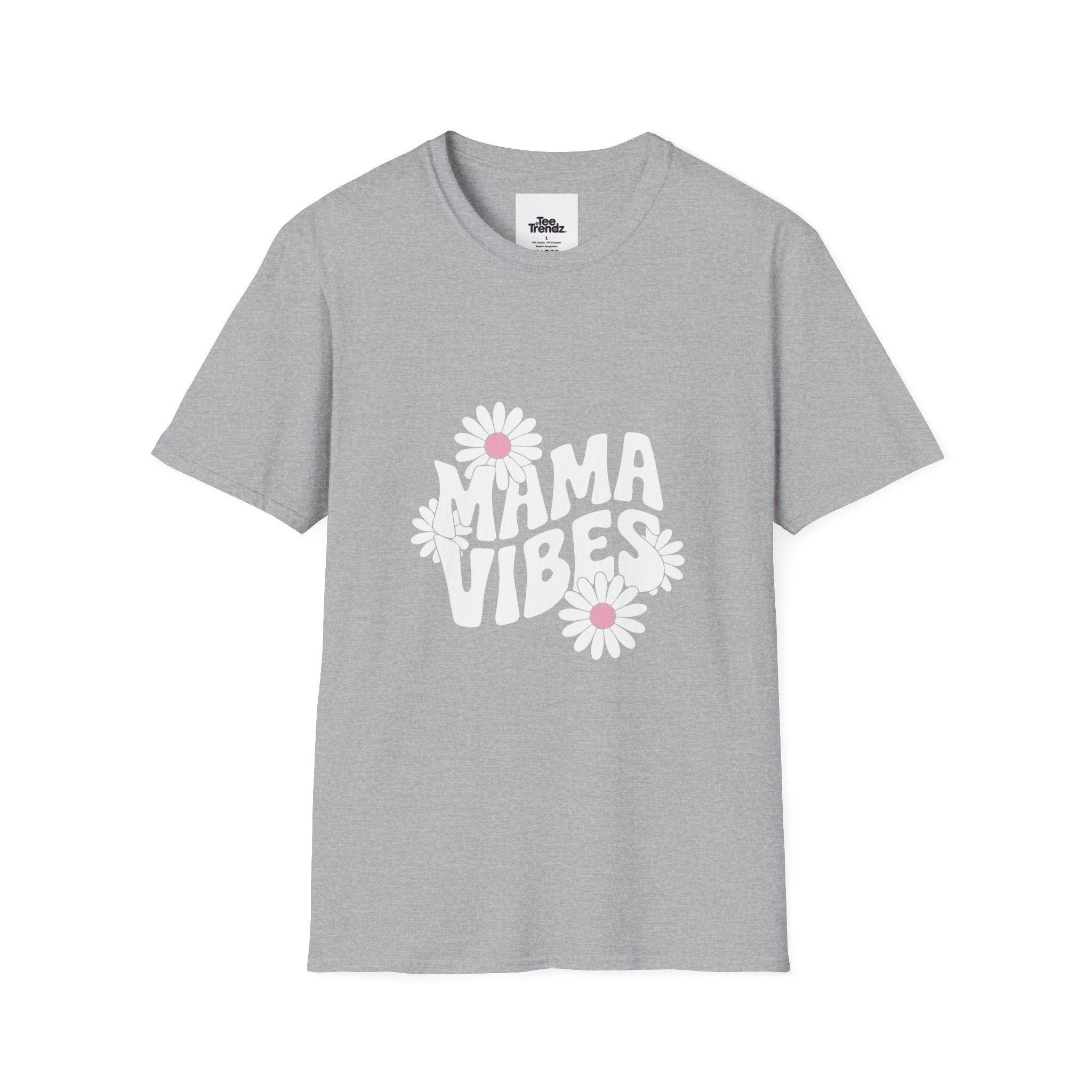 Mama Vibes Floral T-Shirt — Retro Daisy Mother's Day Tee