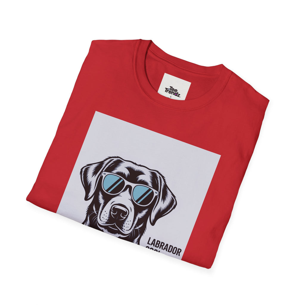 Labrador Cool T-Shirt — Black Lab with Sunglasses Graphic
