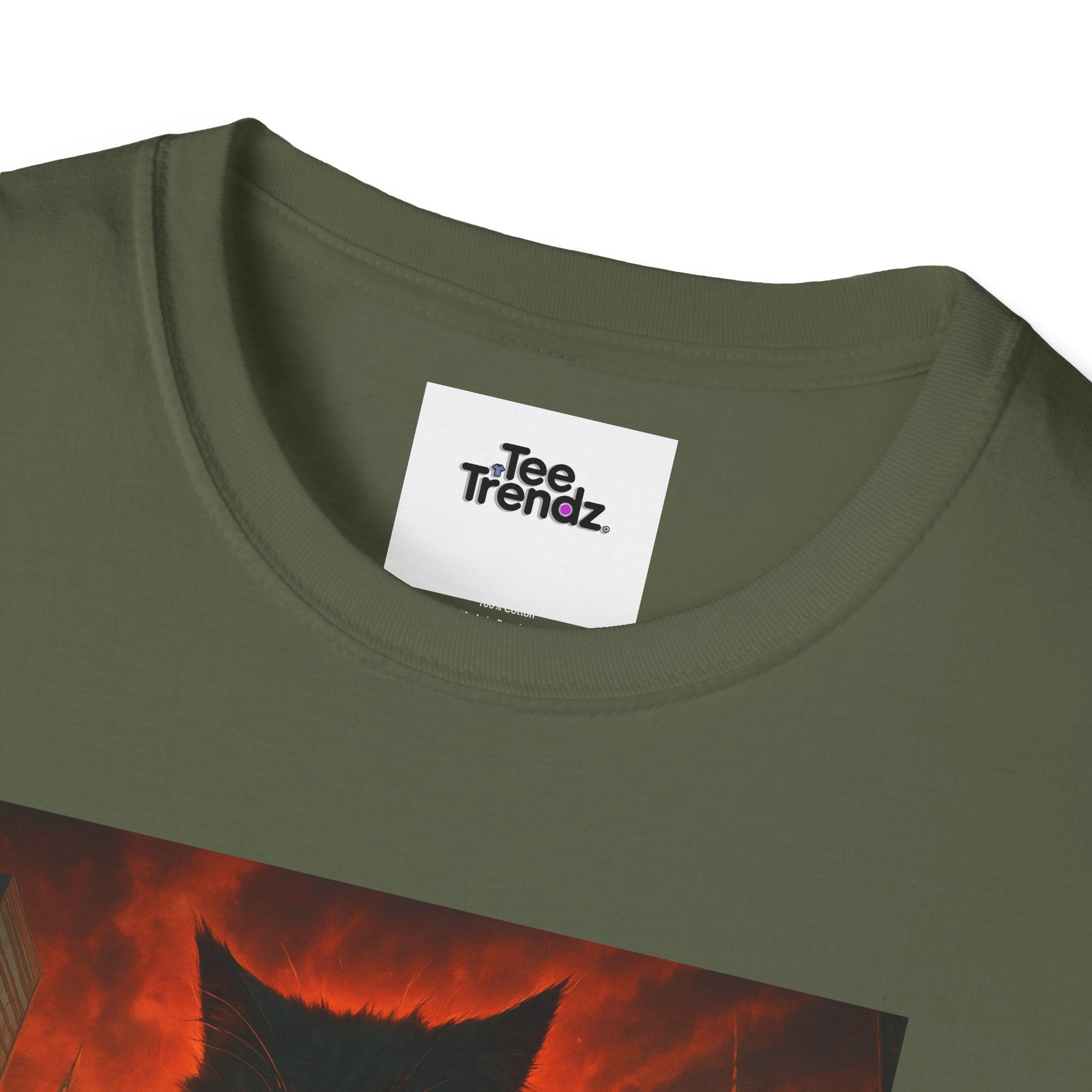 Demon Night T-Shirt — Fiery Monster Illustration Tee