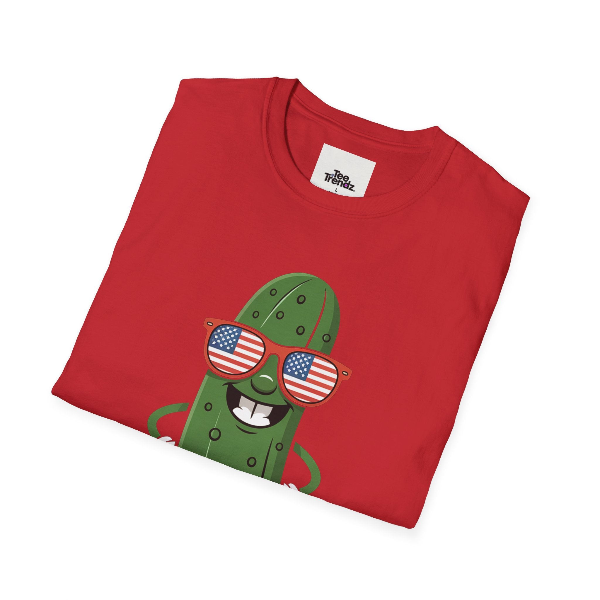 Patriotic Pickle T-Shirt — Cool Pickle with USA Sunglasses