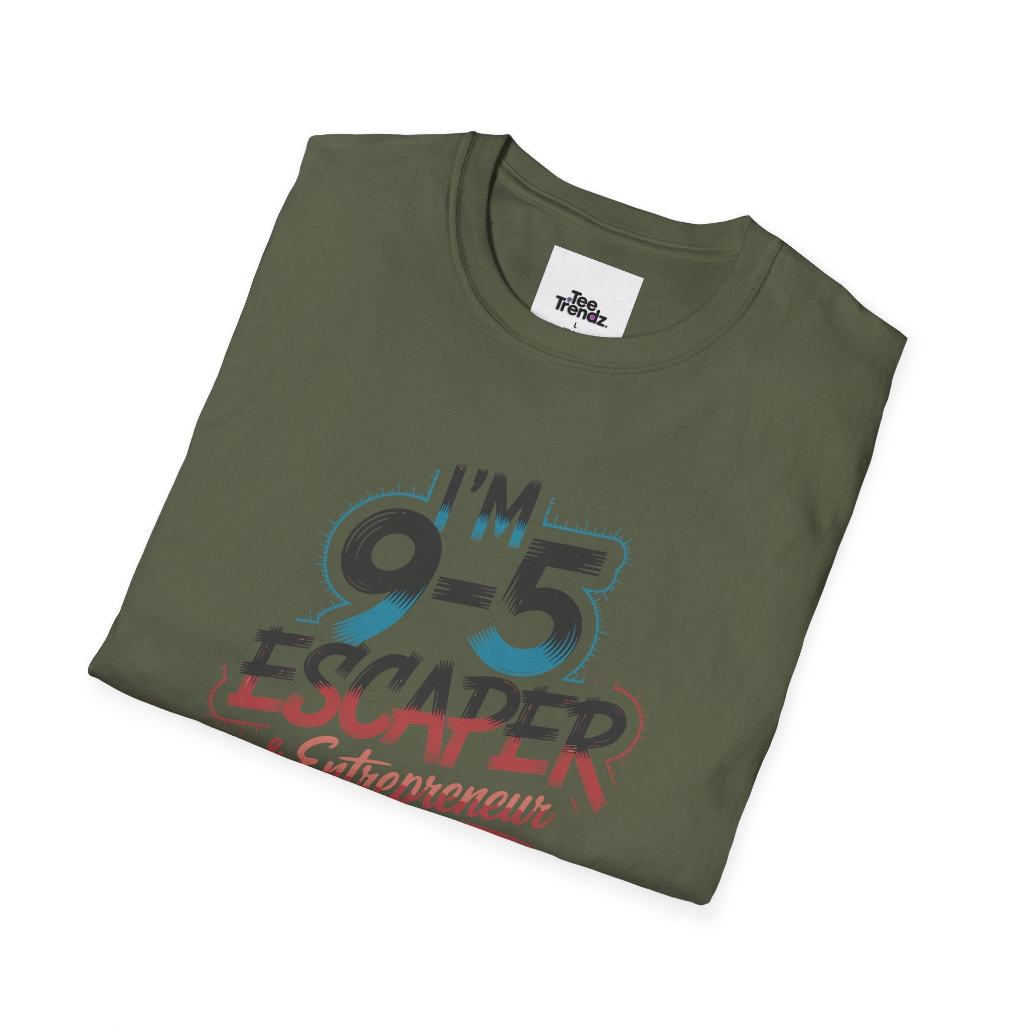 T-Shirt — "I'm a 9-5 Escaper & Entrepreneur" Retro Graphic Tee