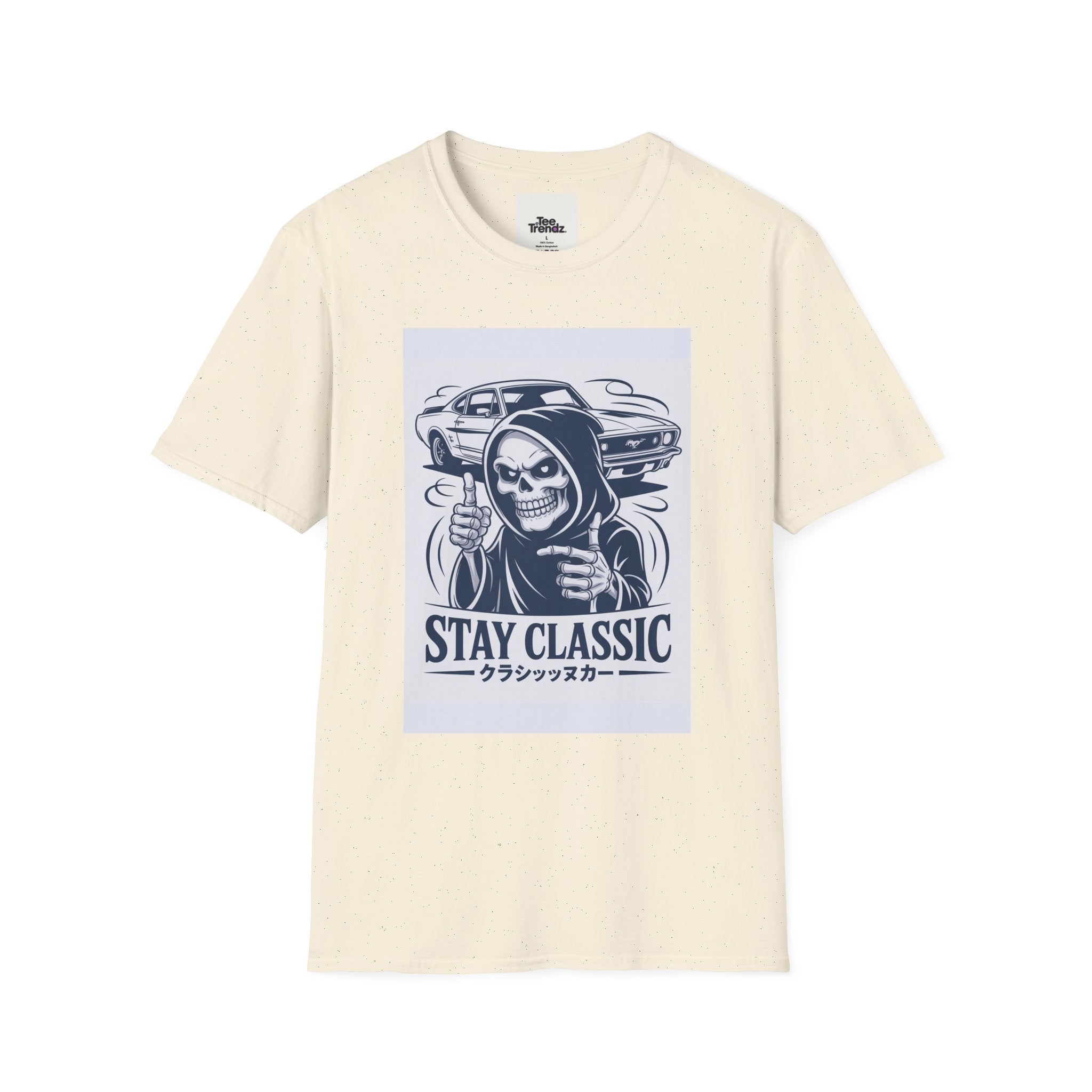 Stay Classic Skull Car T-Shirt — Vintage Japanese Streetwear Tee