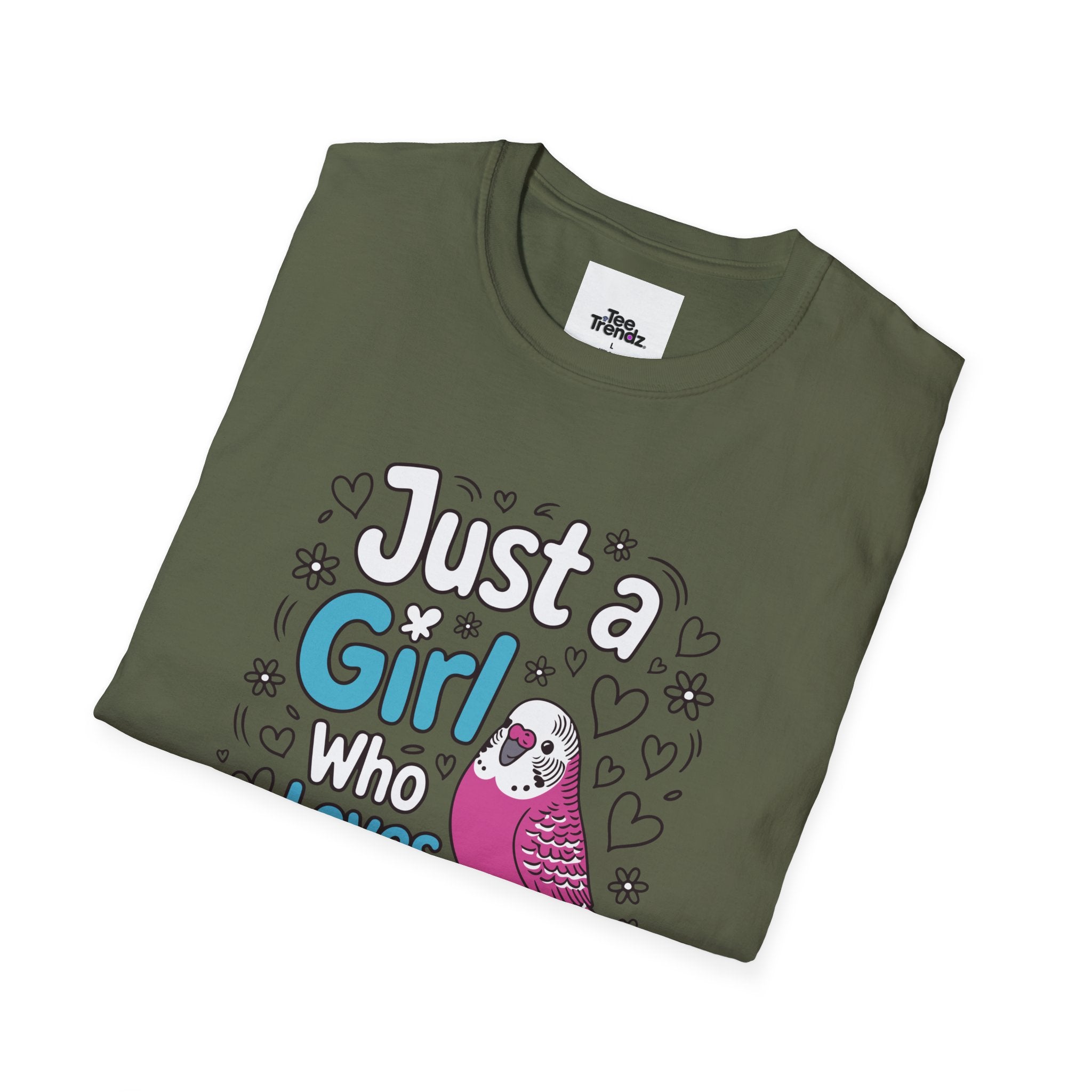 Just a Girl Who Loves Budgies T-Shirt – Cute Budgie Parakeet Tee for Bird Lovers