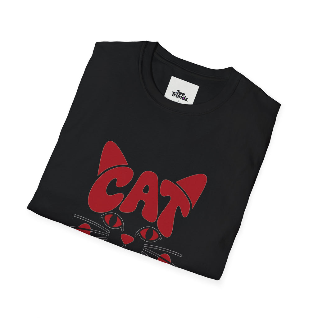 Cat Mum T-Shirt — Cute Purple Cat Face Tee for Cat Moms, Mother’s Day Gift