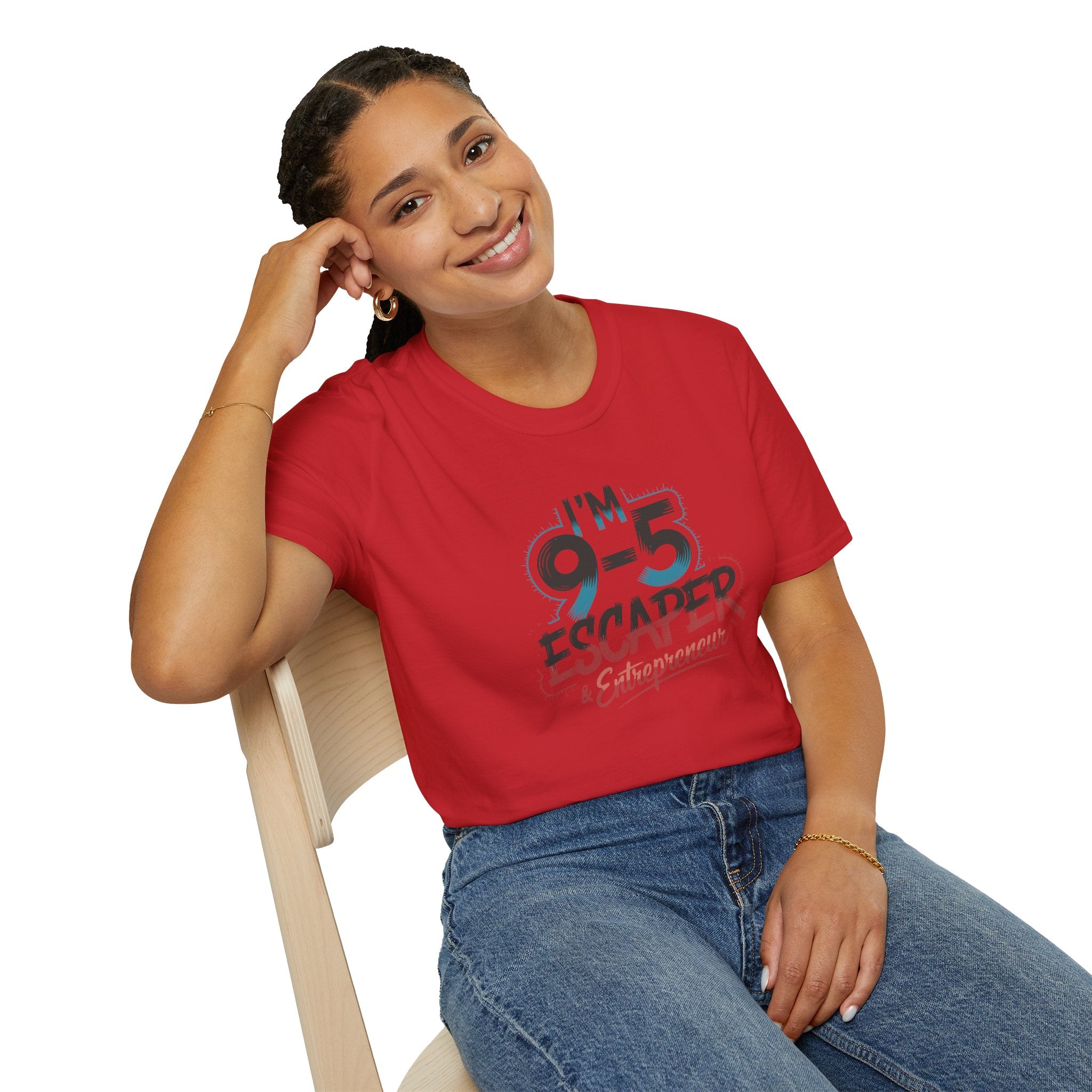 T-Shirt — "I'm a 9-5 Escaper & Entrepreneur" Retro Graphic Tee