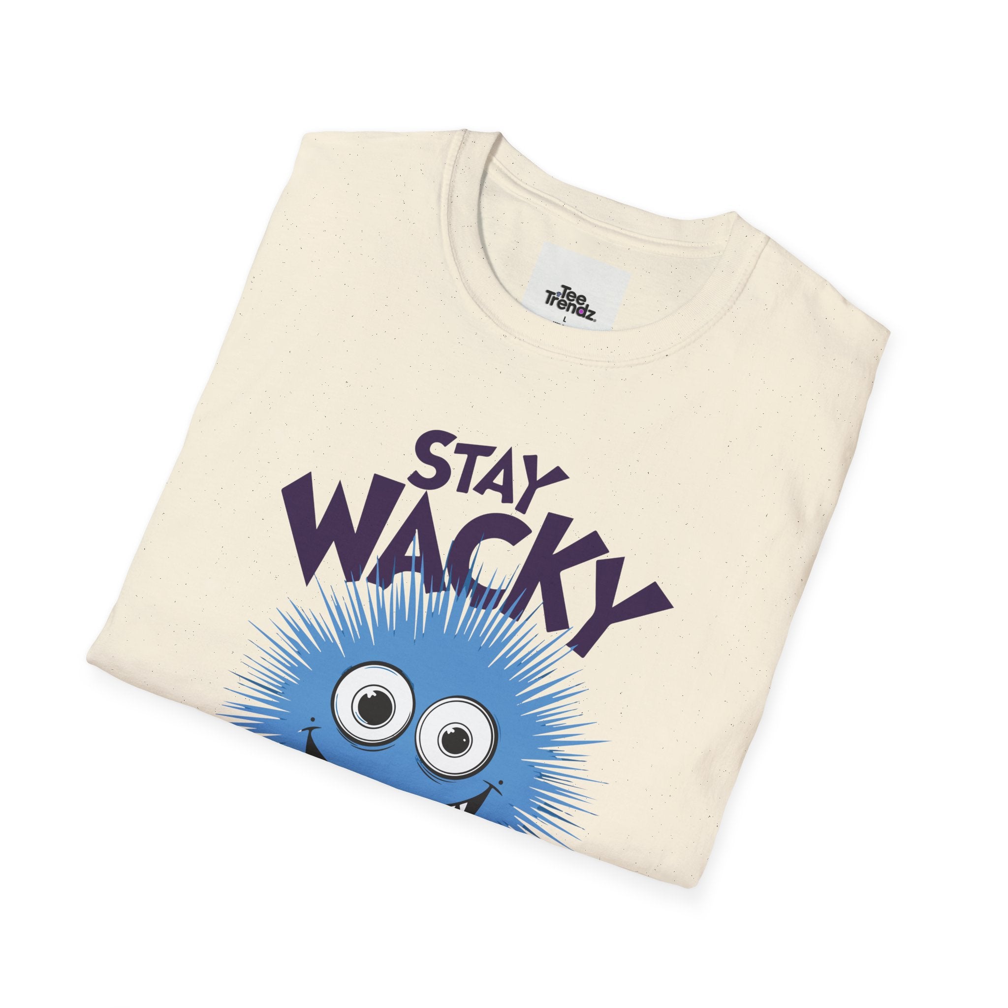 Stay Wacky Bruh T-Shirt — Funny Blue Fuzzy Monster Graphic Tee