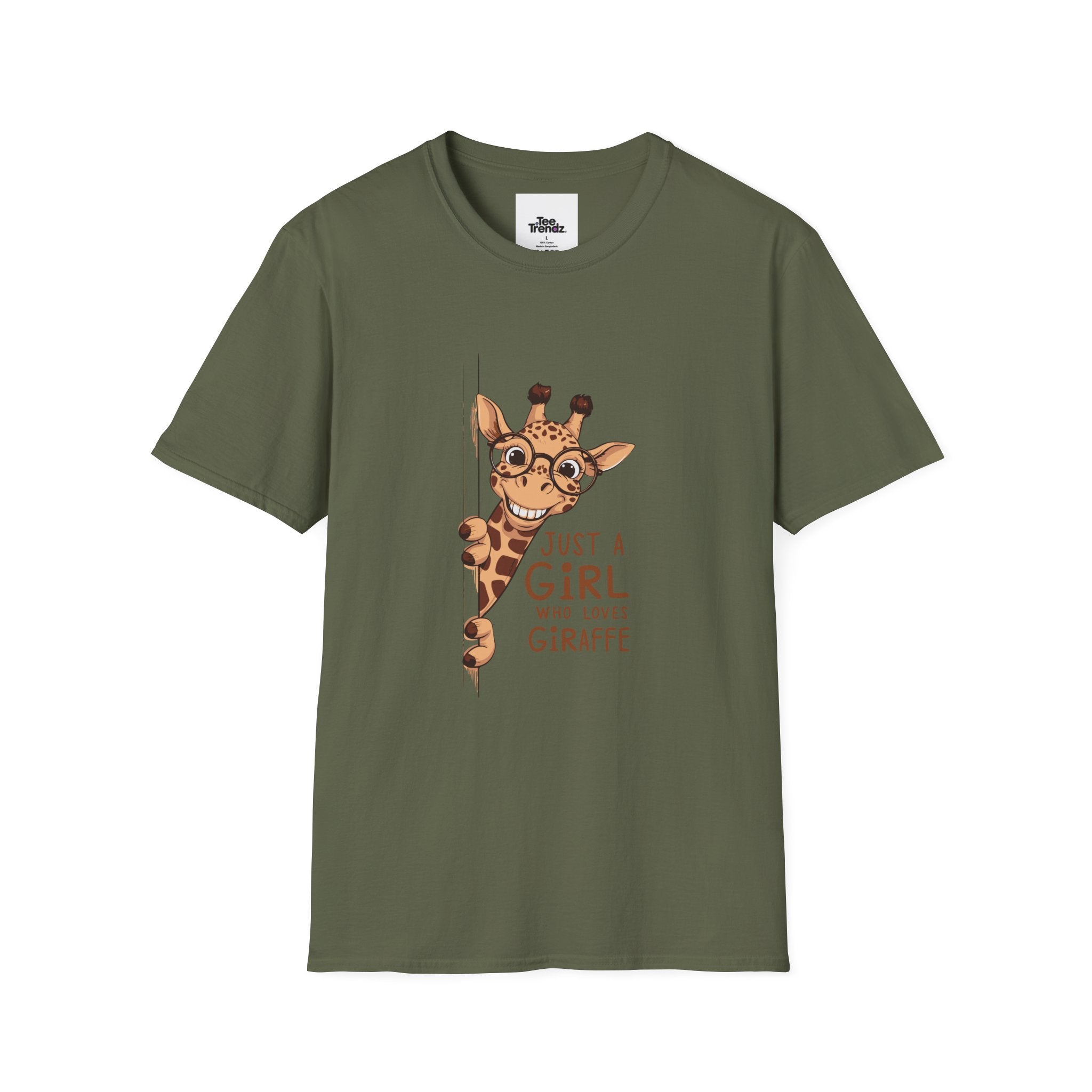 Giraffe Lover Tee — "Just a Girl Who Loves Giraffe" Cute Graphic T-Shirt