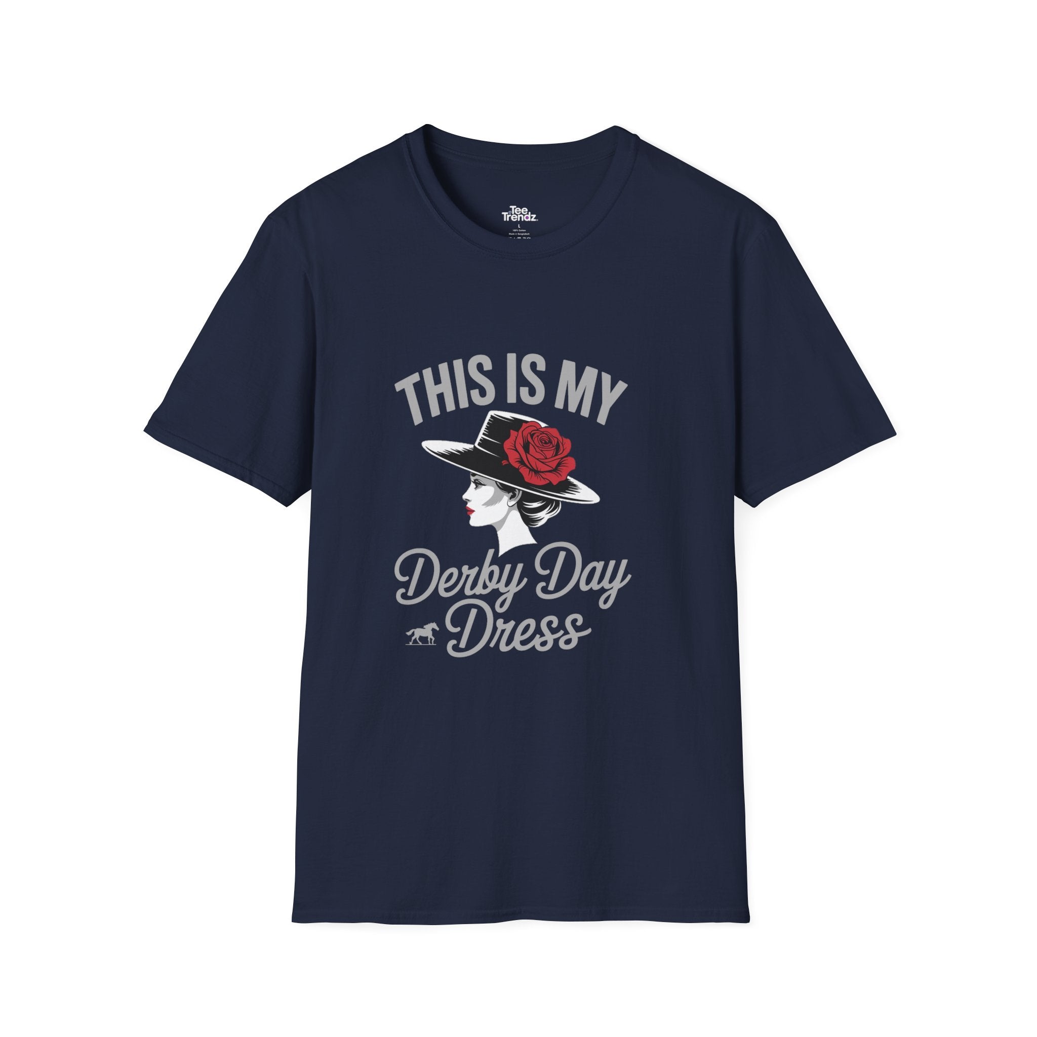 Derby Day Dress T-Shirt — "This Is My Derby Day Dress" Ladies Hat Racing Tee