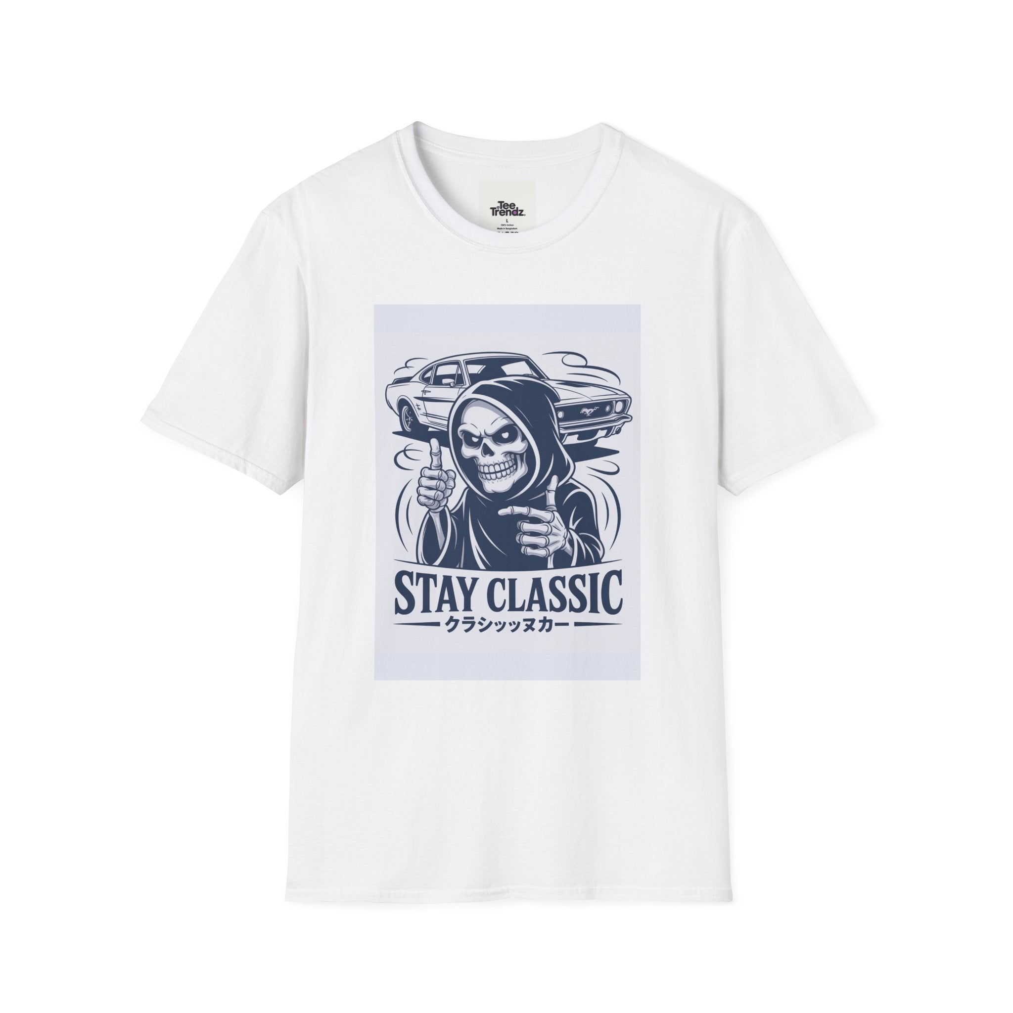 Stay Classic Skull Car T-Shirt — Vintage Japanese Streetwear Tee