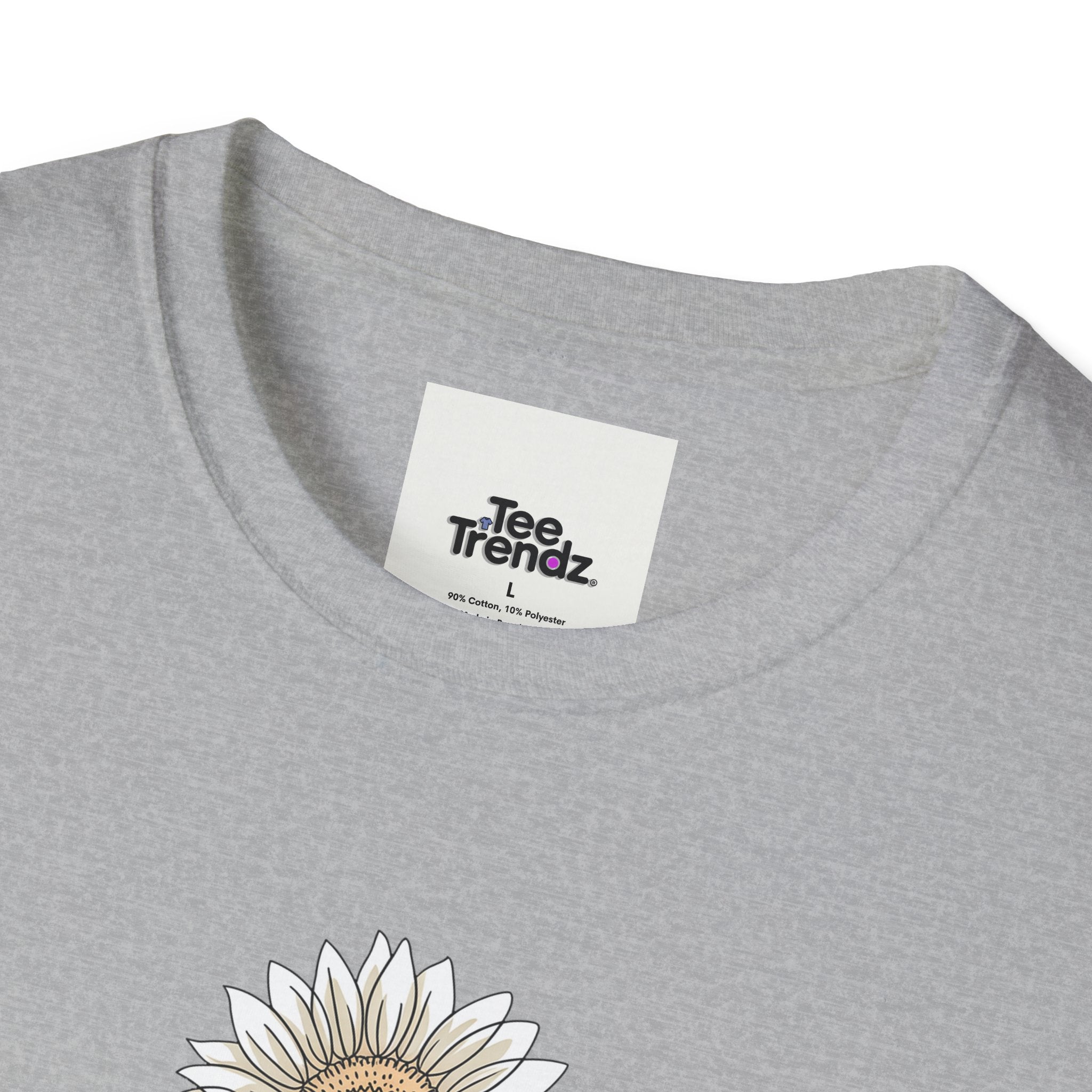 “Bloom with Grace” Sunflower T-Shirt — Floral Inspirational Graphic Tee