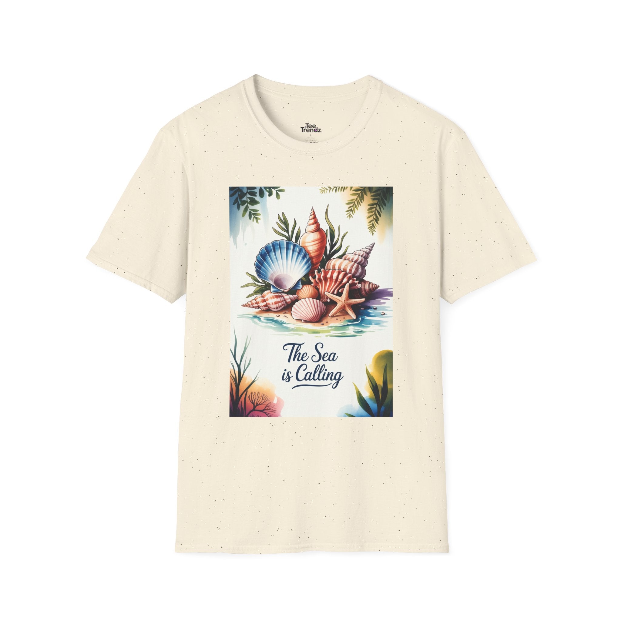 Sea Is Calling T-Shirt — Beach Shells Coastal Graphic Tee