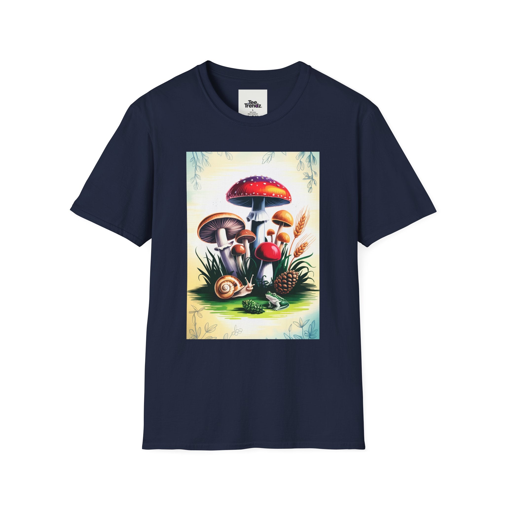 Mushroom Garden T-Shirt — Vintage Botanical Fungi Illustration