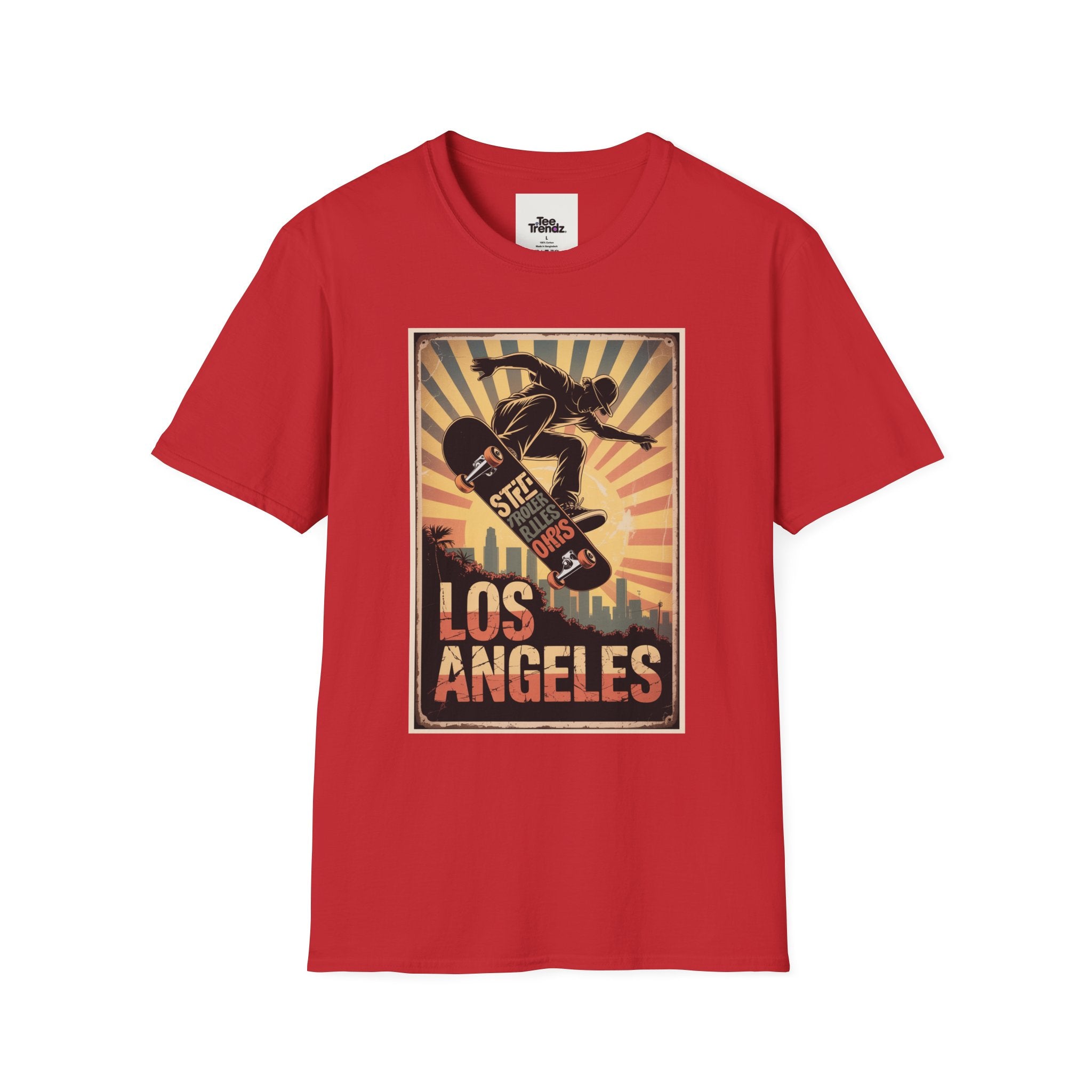 Los Angeles Skateboard Vintage Poster T-Shirt