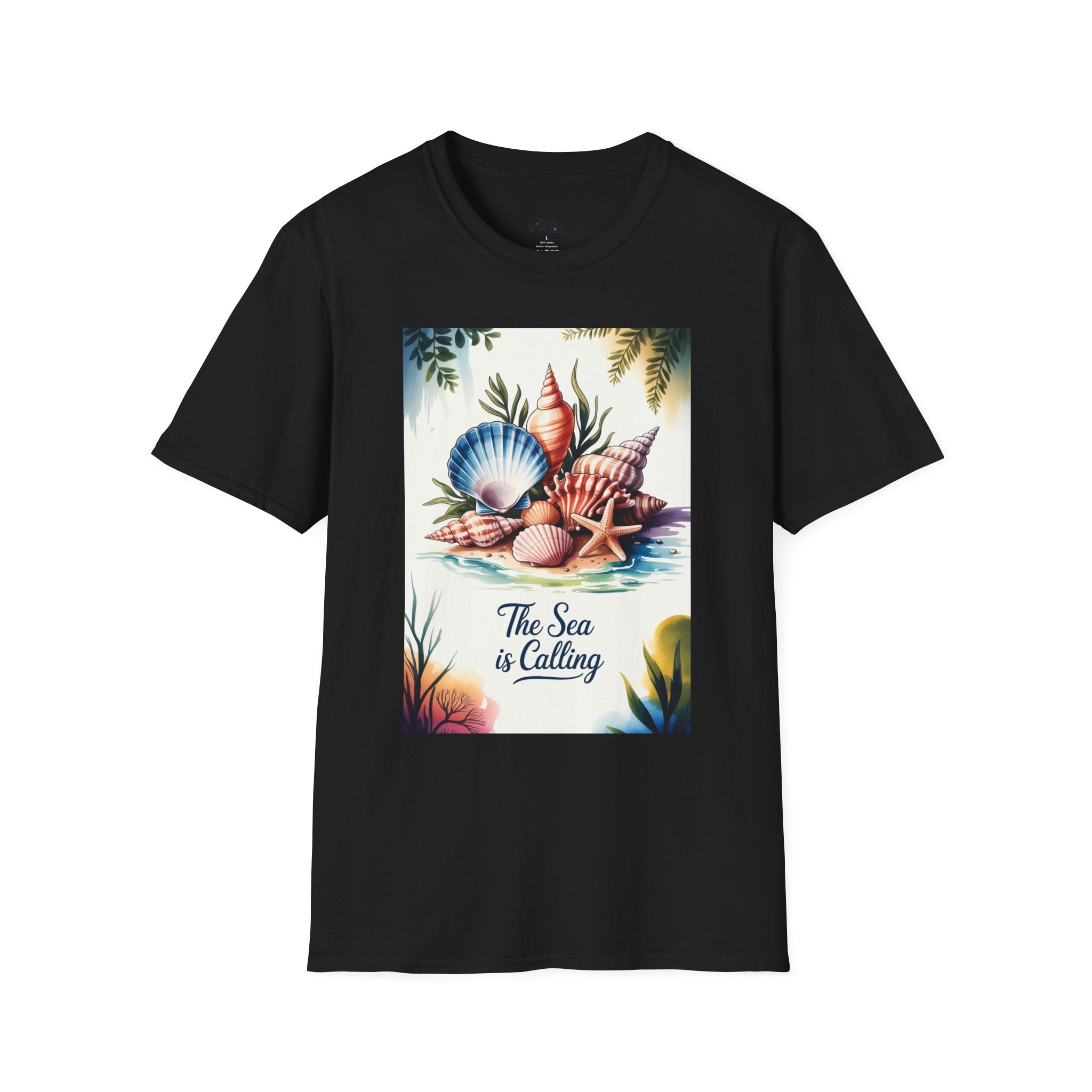 Sea Is Calling T-Shirt — Beach Shells Coastal Graphic Tee