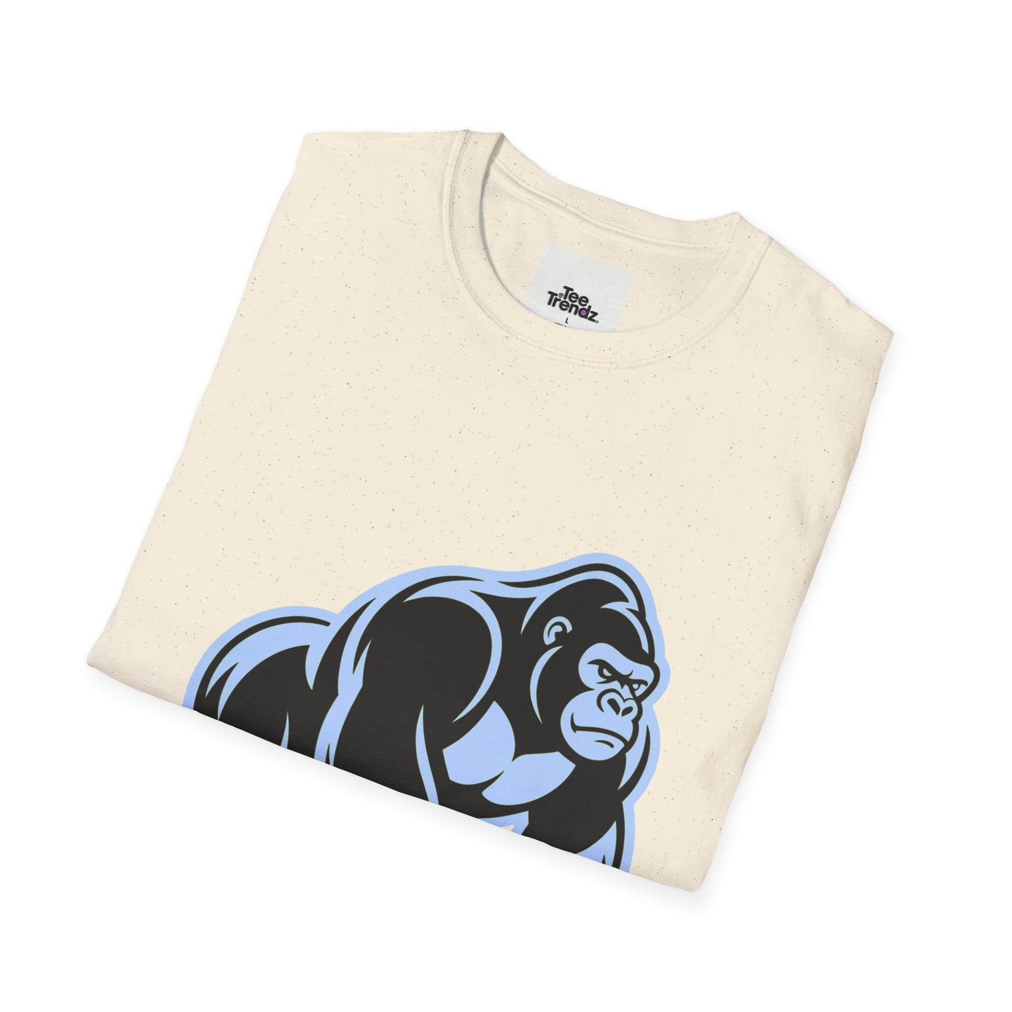 Gorilla Mascot T-Shirt — Bold Blue Ape Graphic Tee