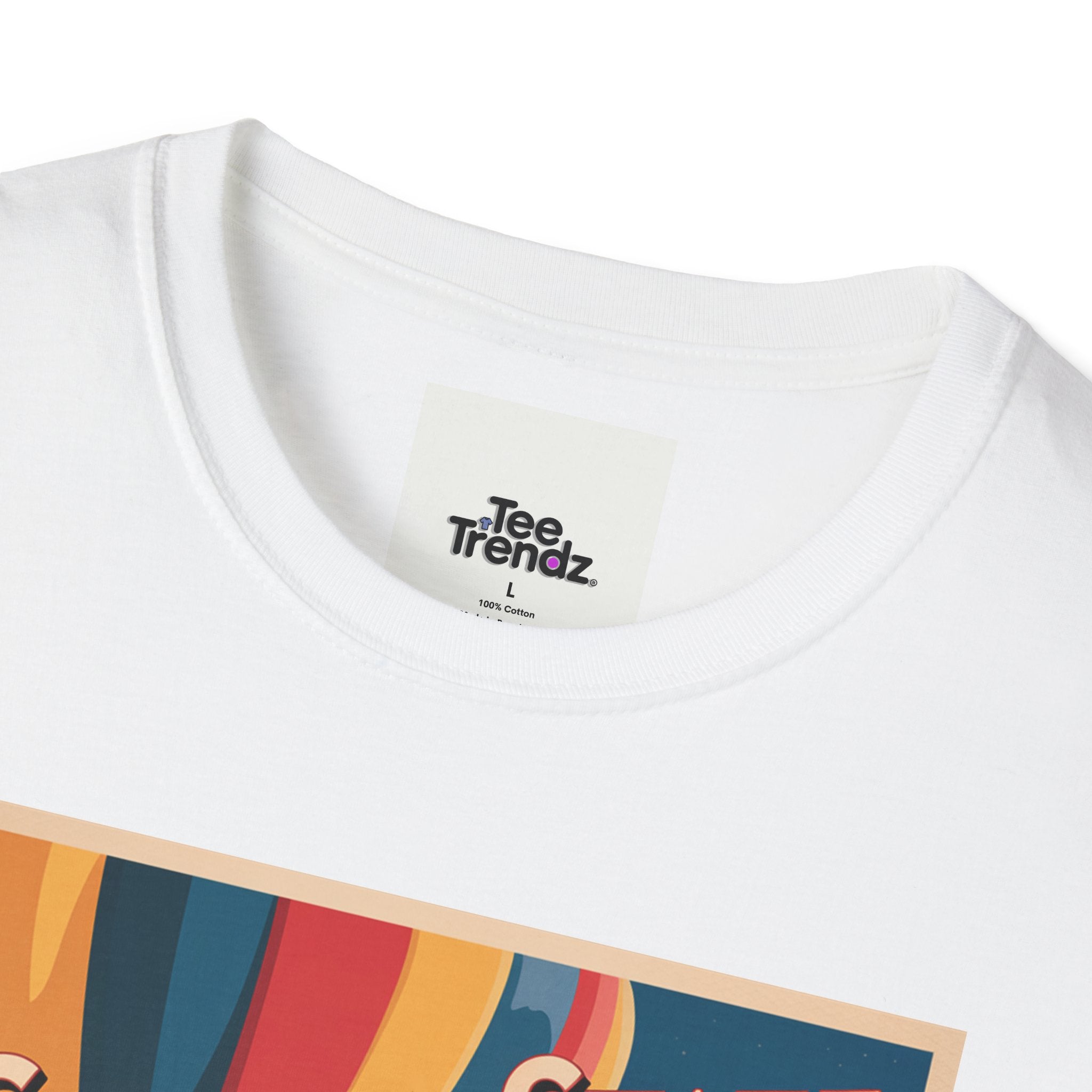 Golden State Hot Air Balloon T-Shirt — Vintage Travel Poster Tee