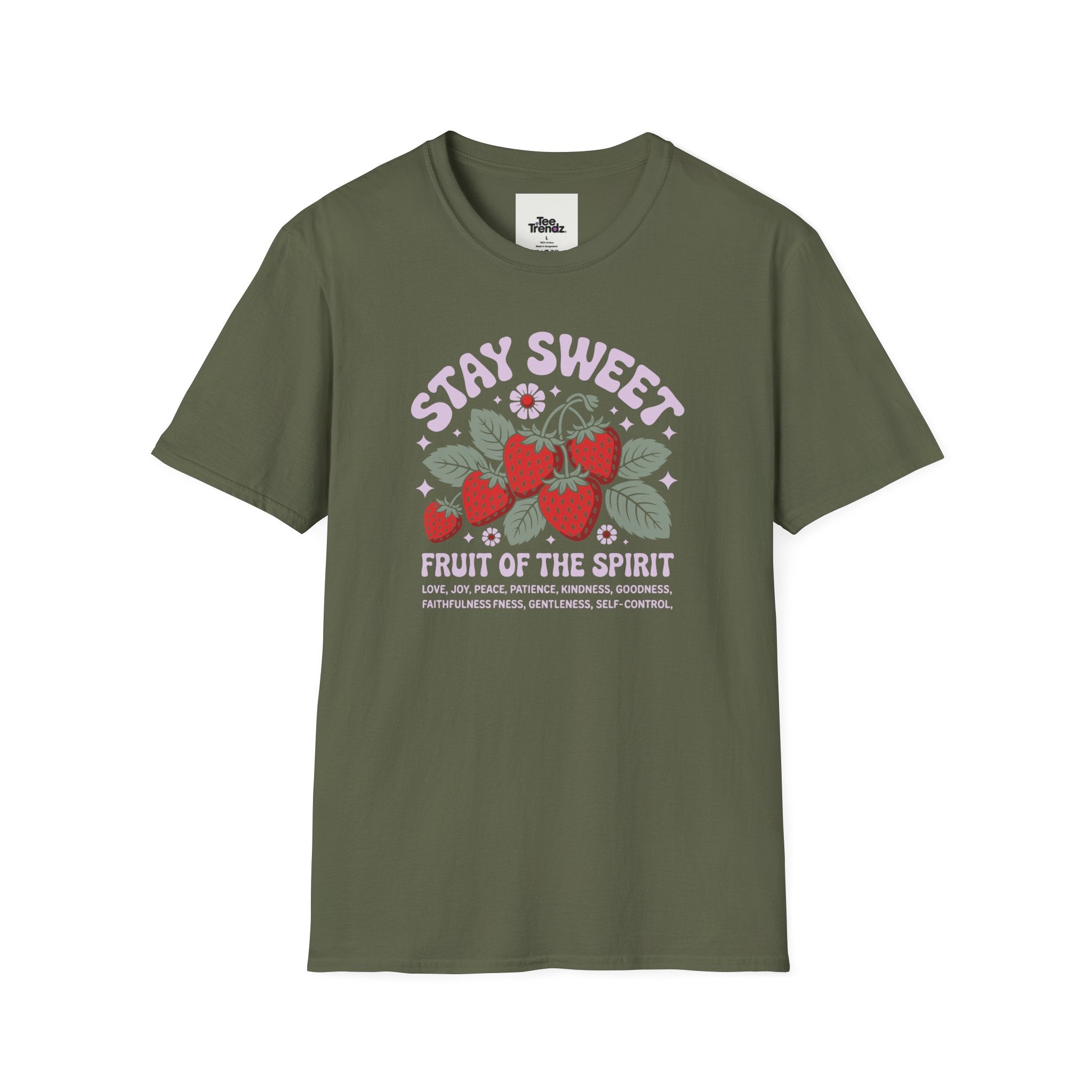 Stay Sweet Fruit of the Spirit T-Shirt — Strawberry Faith Graphic Tee