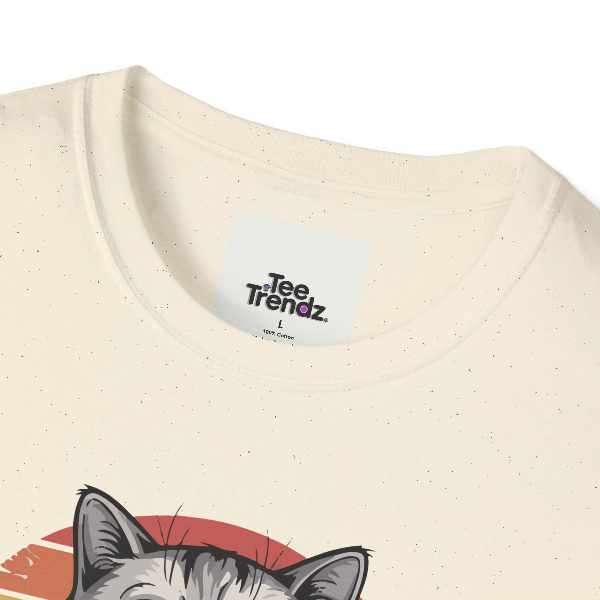 Fine… Cat T-Shirt — Retro Striped Cute Kitty Graphic Tee