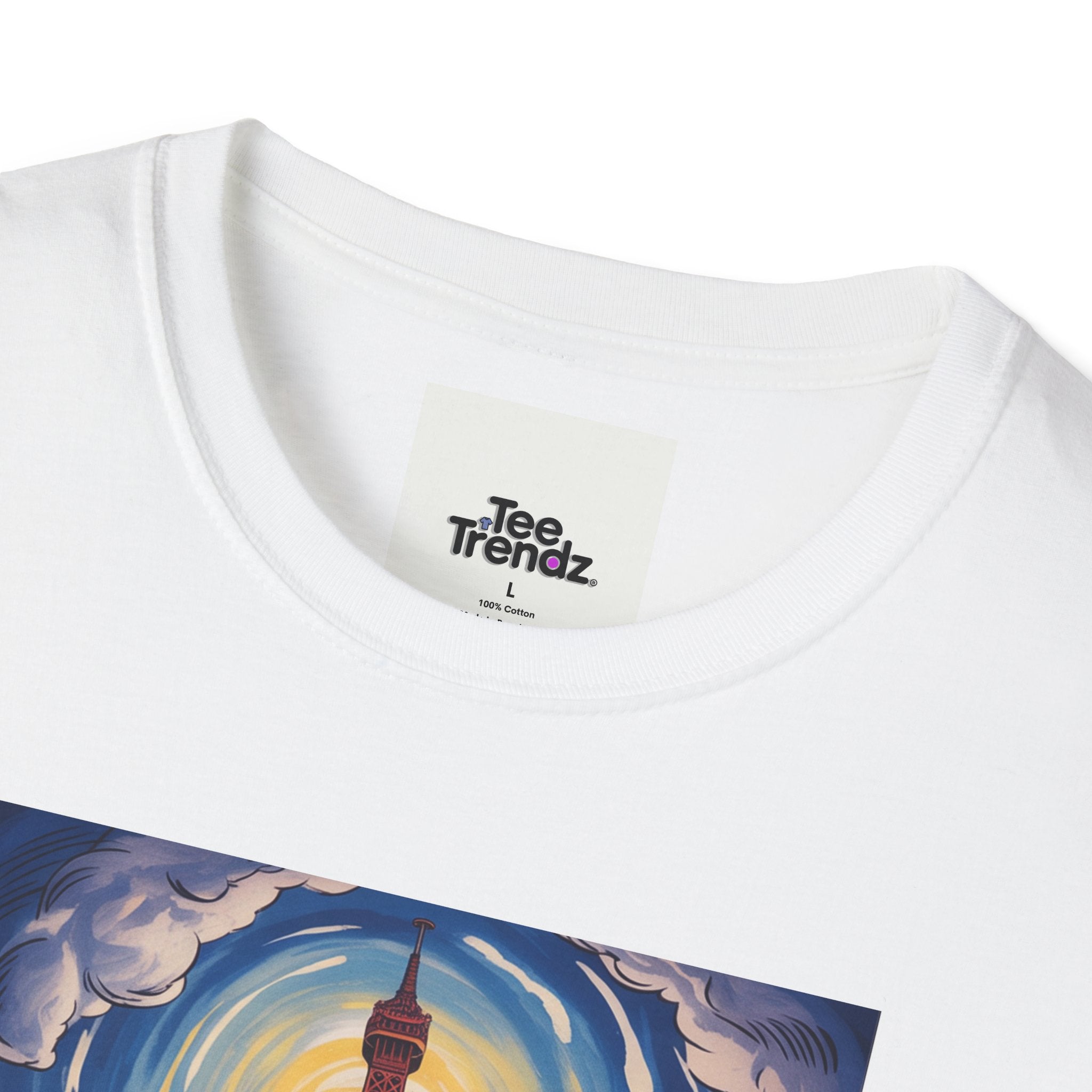 Visit Paris T-Shirt - Vintage Eiffel Tower Travel Poster Tee
