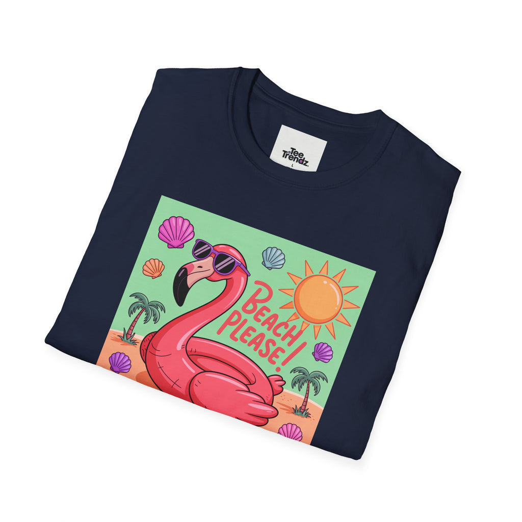 Beach Please Flamingo T-Shirt