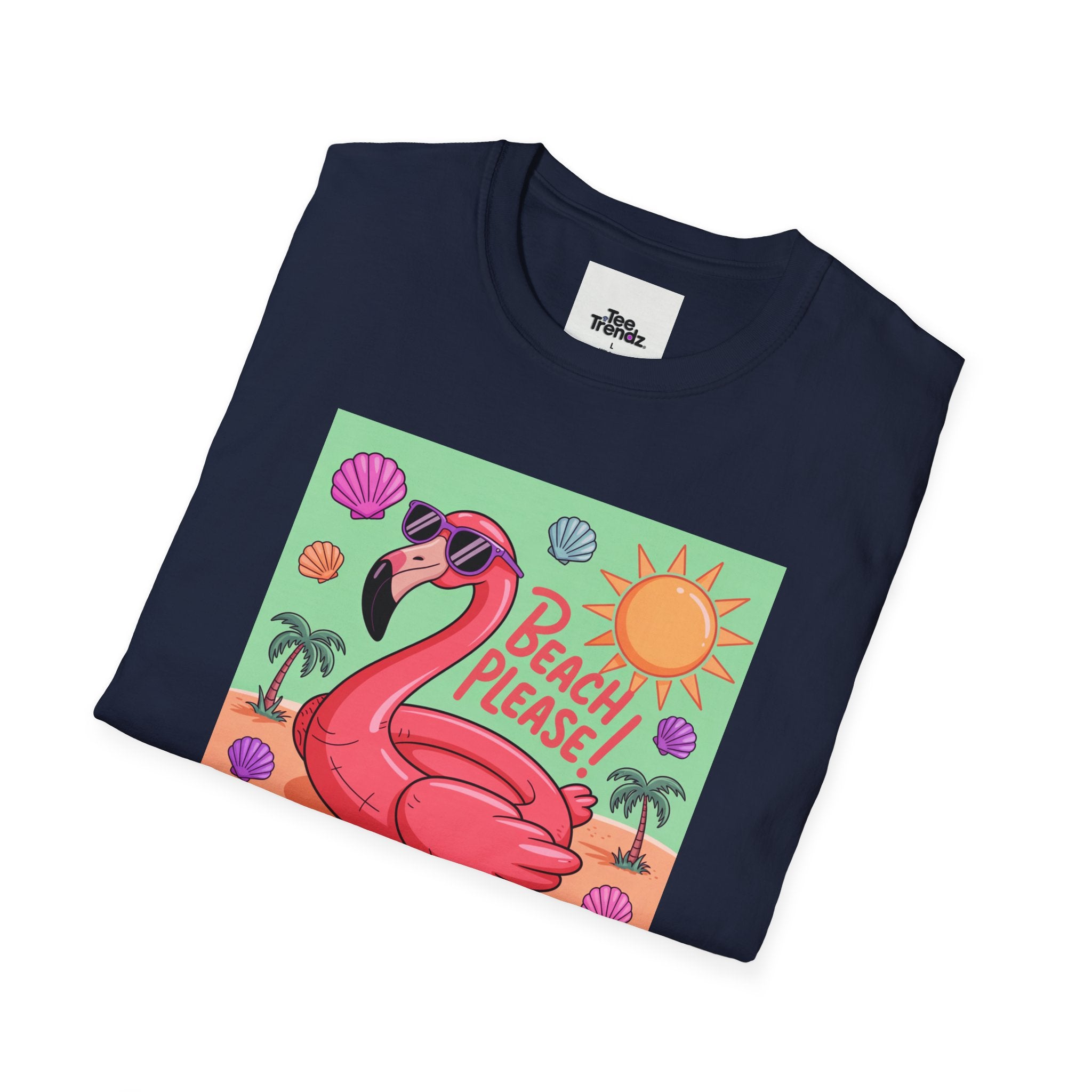 Beach Please Flamingo T-Shirt