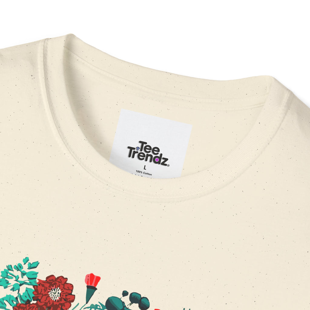 Floral Frida-Inspired Portrait T-Shirt