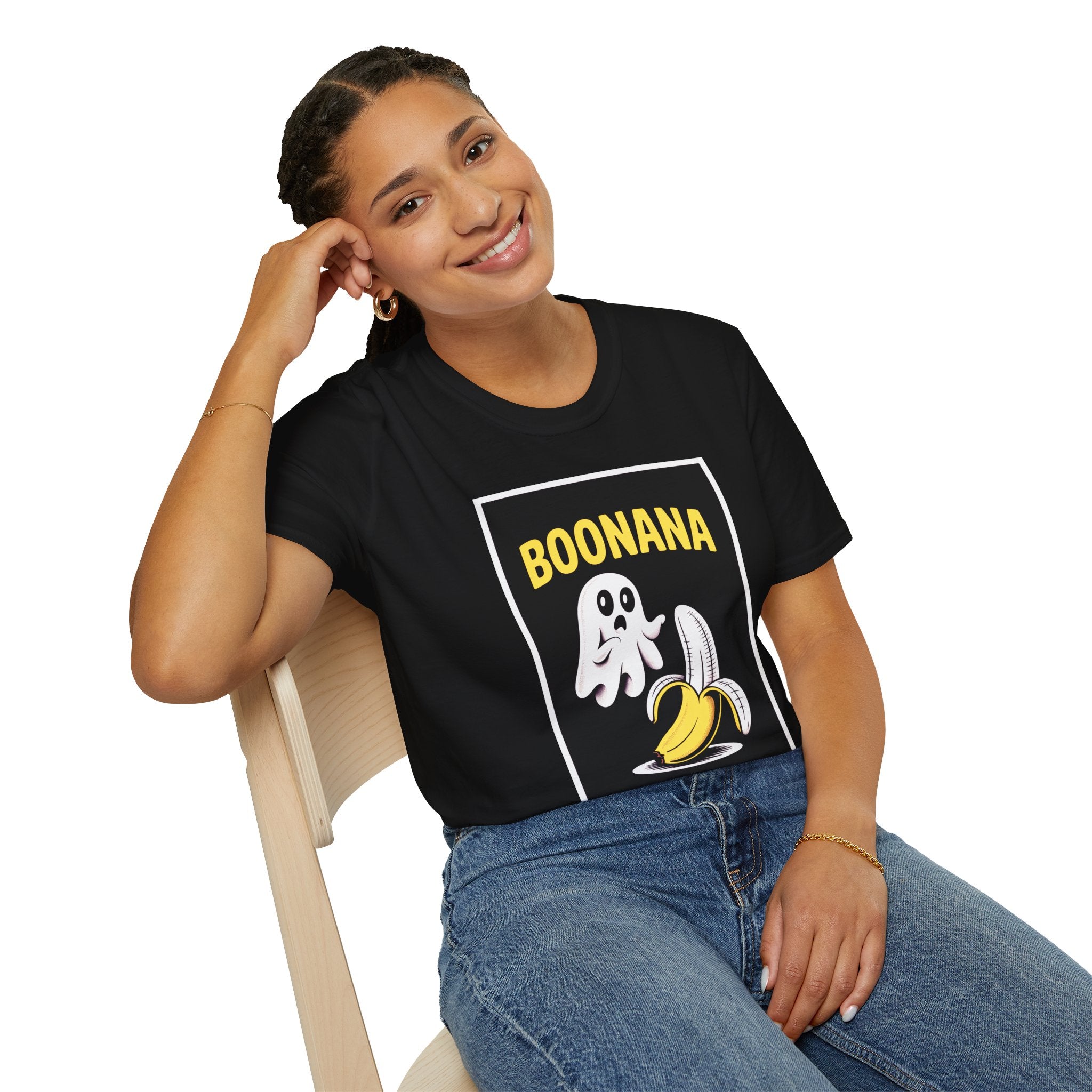 Boonana Ghost Banana Graphic T-Shirt — Funny Halloween Fruit Tee