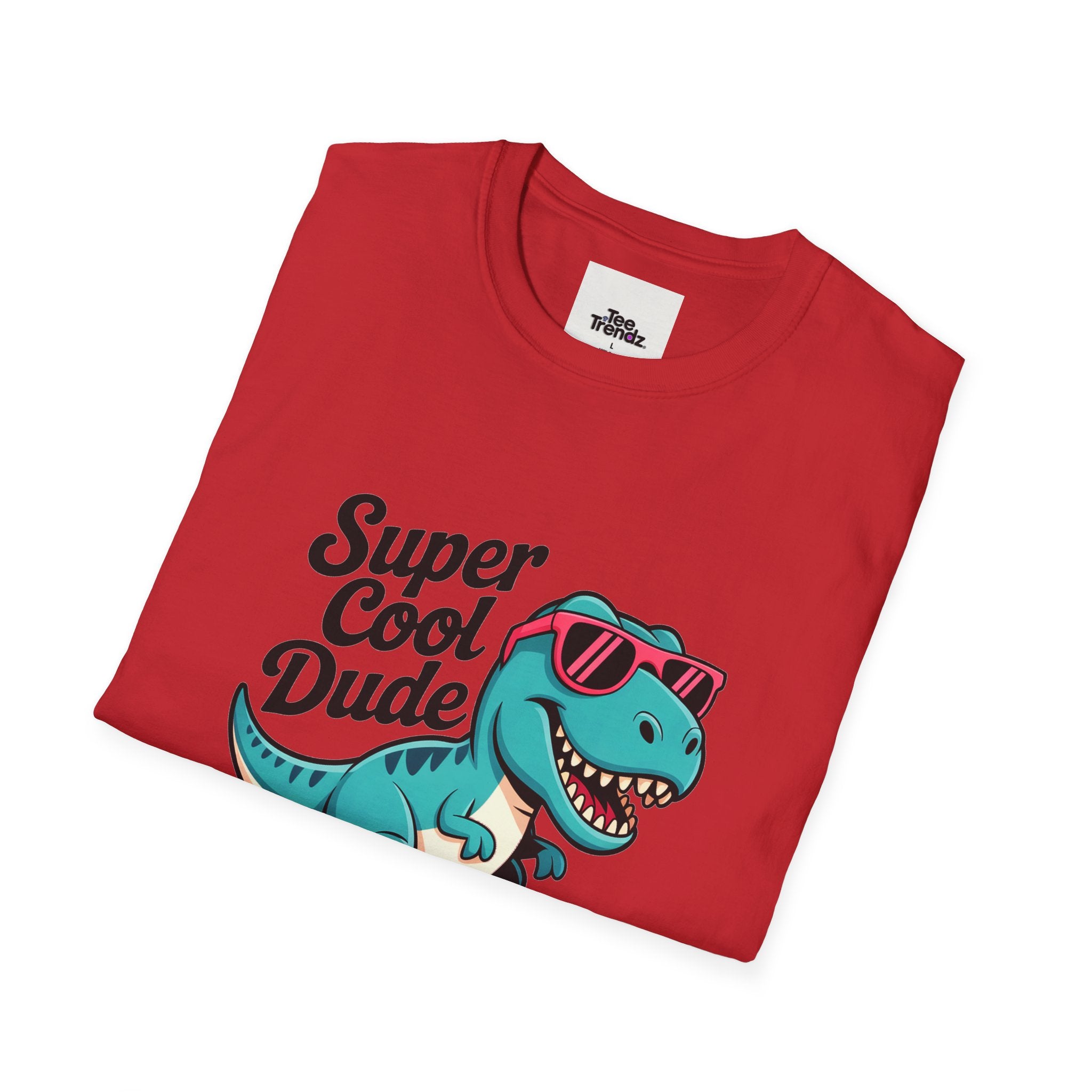 Kids Skateboard T‑Shirt — "Super Cool Dude" Dino Graphic Tee