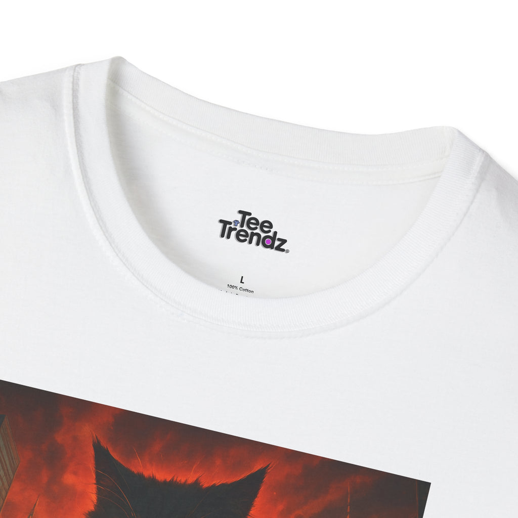 Demon Night T-Shirt — Fiery Monster Illustration Tee