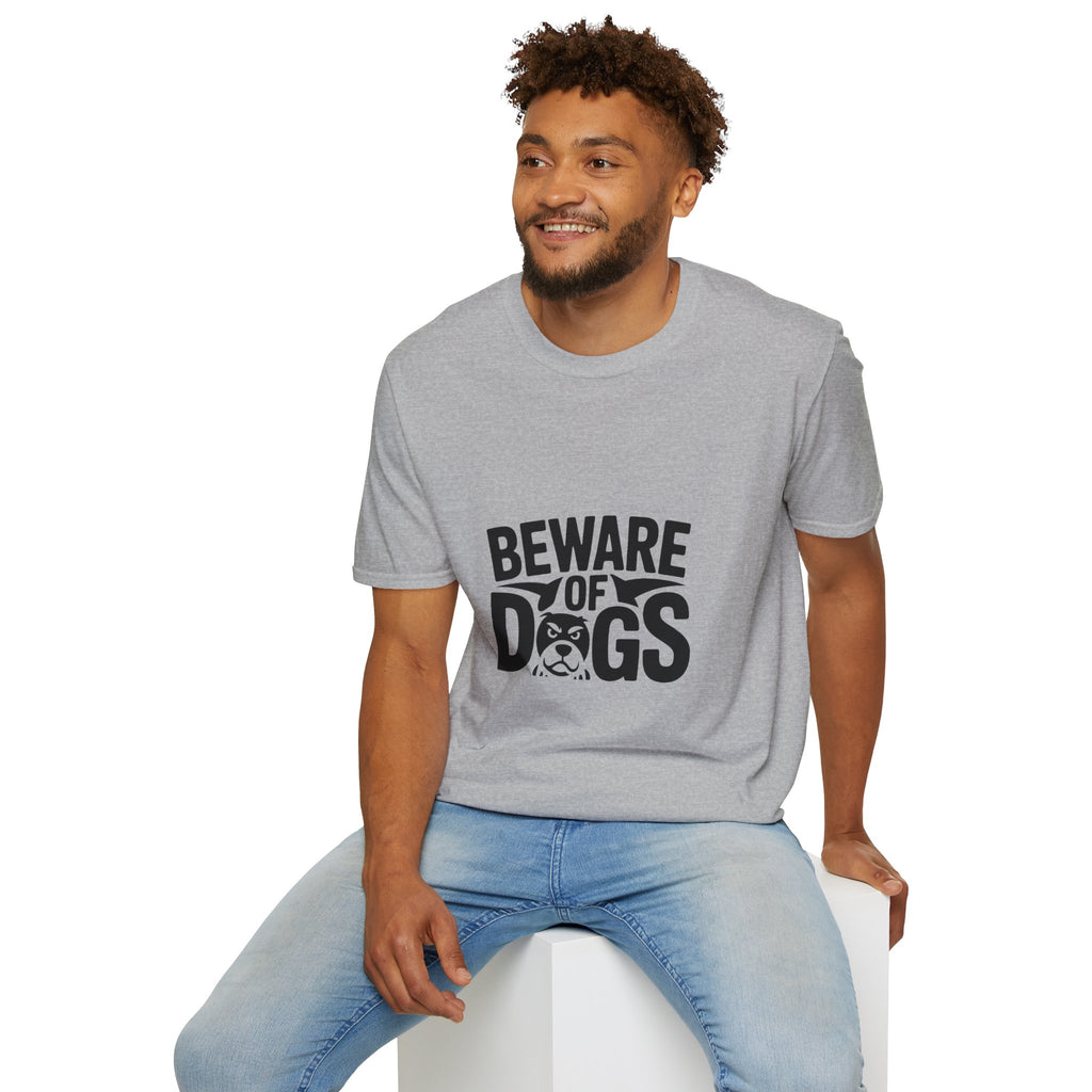 Beware of Dogs T-Shirt — Funny Bulldog Graphic Tee for Dog Lovers