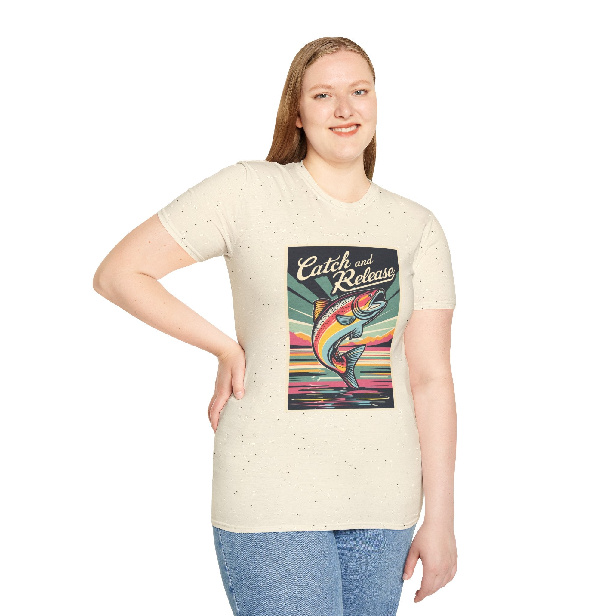 Catch and Release Fishing T-Shirt — Retro Trout Angler Tee