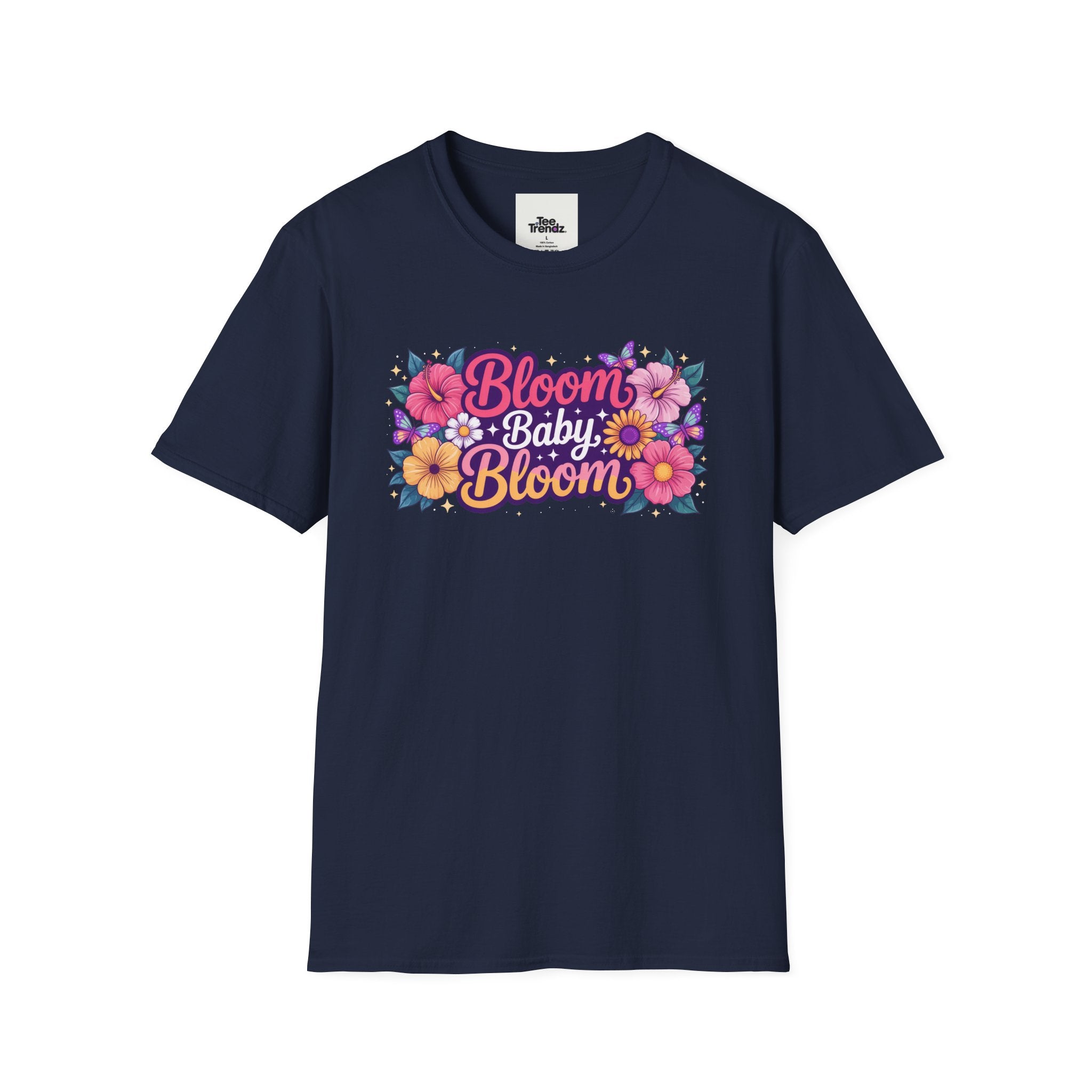 Bloom Baby Bloom Floral T-Shirt — Cute Spring Garden Tee for New Moms & Moms-to-Be