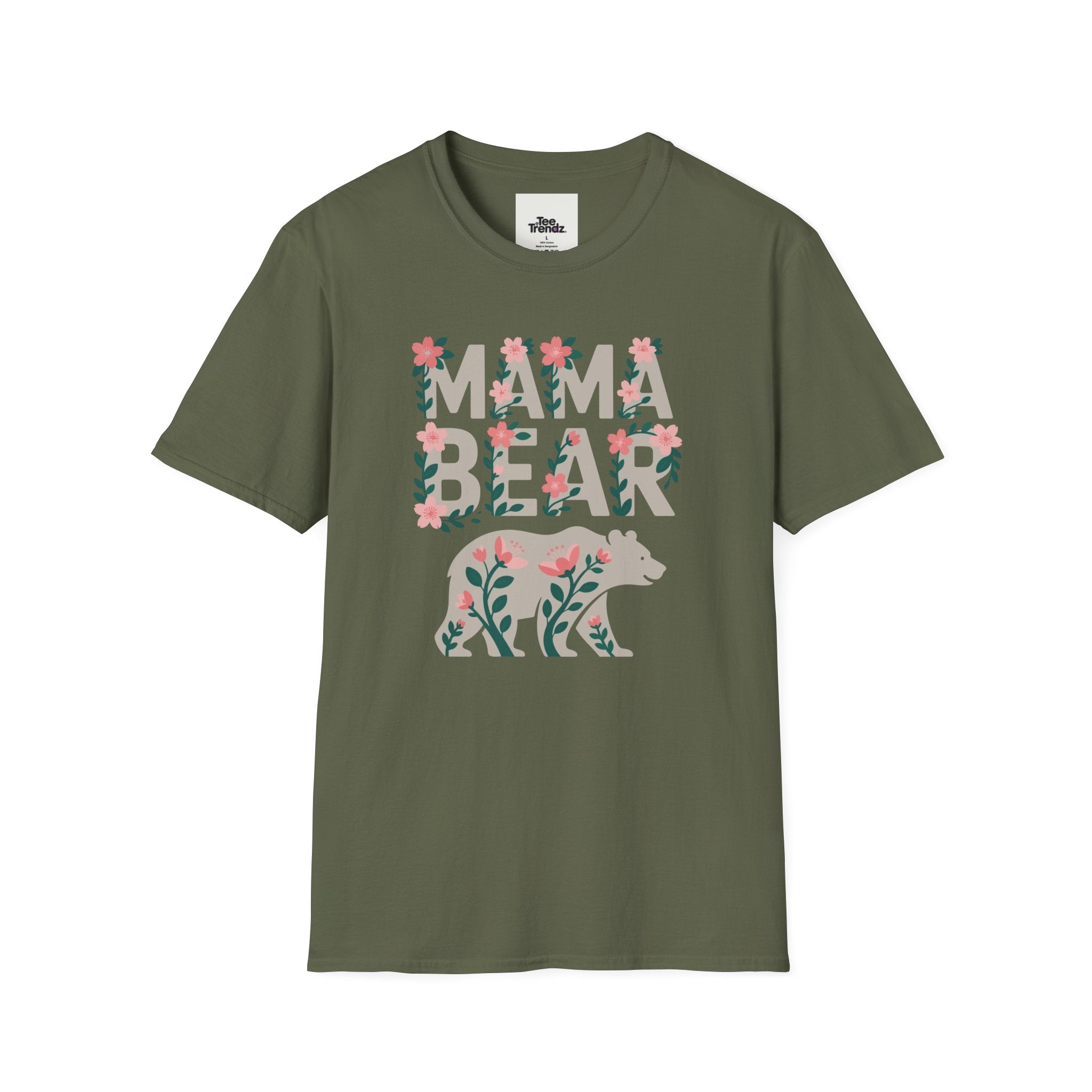 Mama Bear Floral T-Shirt — Mother's Day Mom Tee