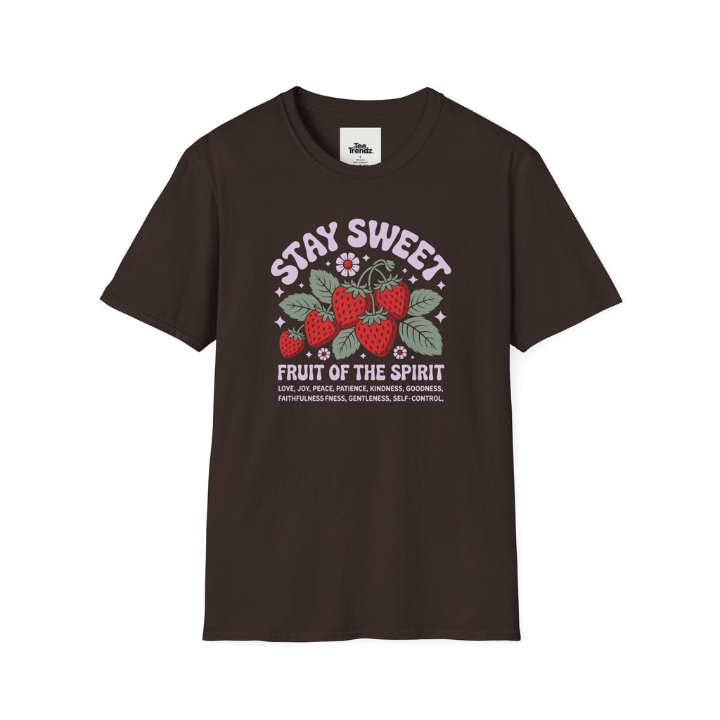 Stay Sweet Fruit of the Spirit T-Shirt — Strawberry Faith Graphic Tee