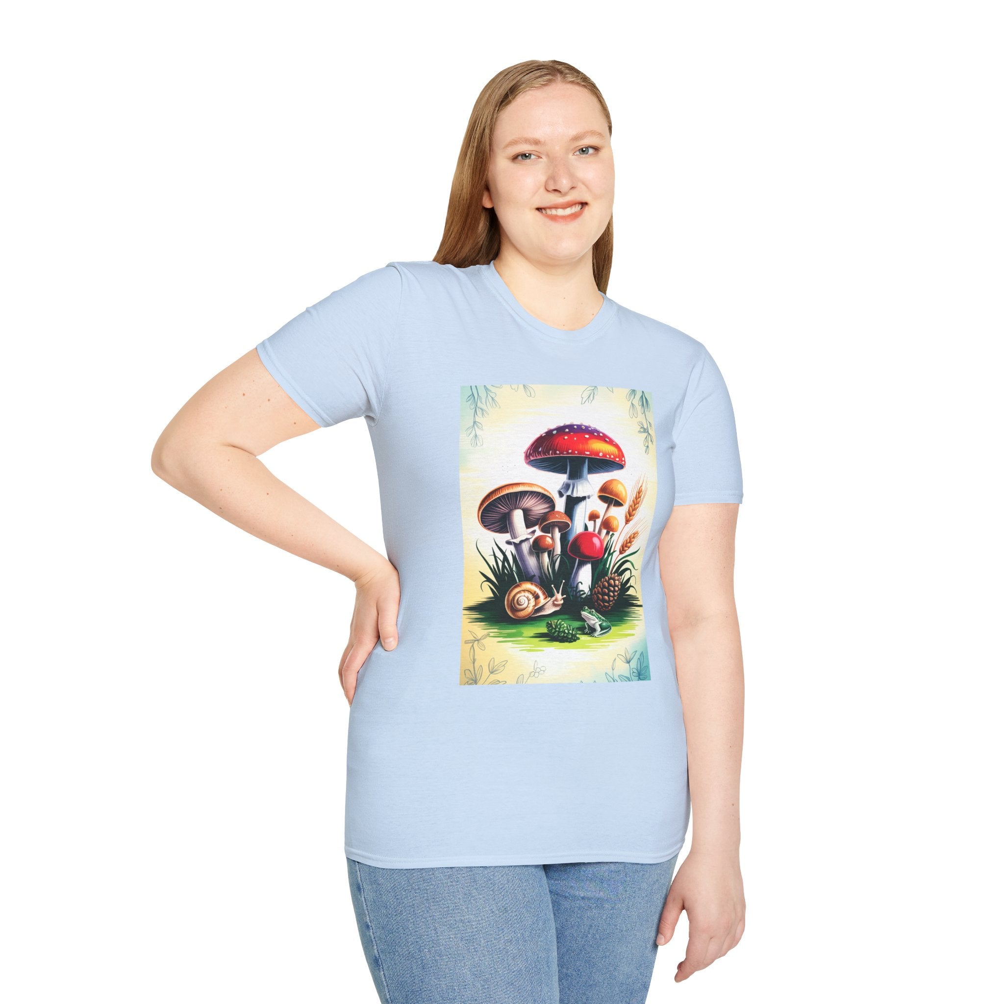 Mushroom Garden T-Shirt — Vintage Botanical Fungi Illustration