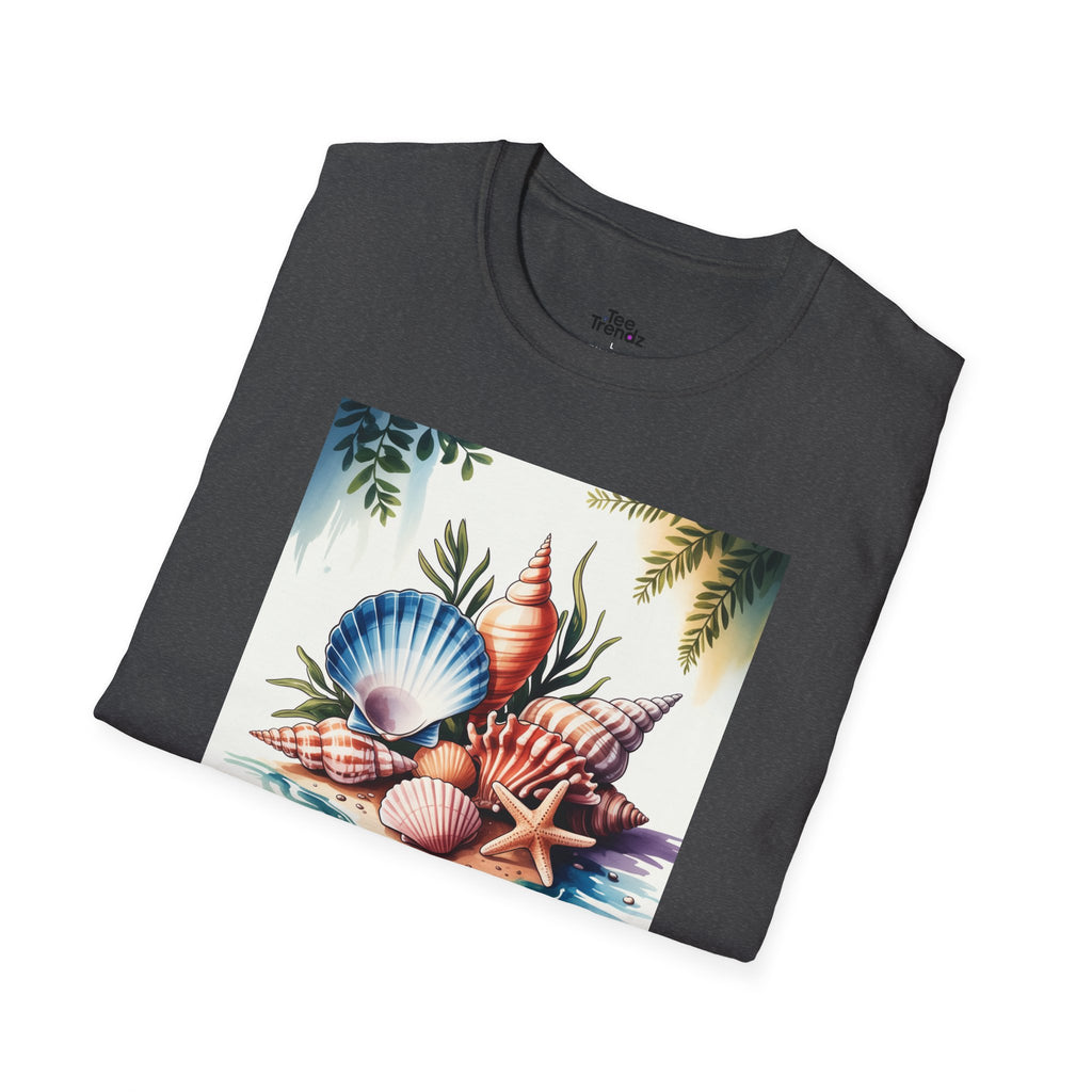 Sea Is Calling T-Shirt — Beach Shells Coastal Graphic Tee