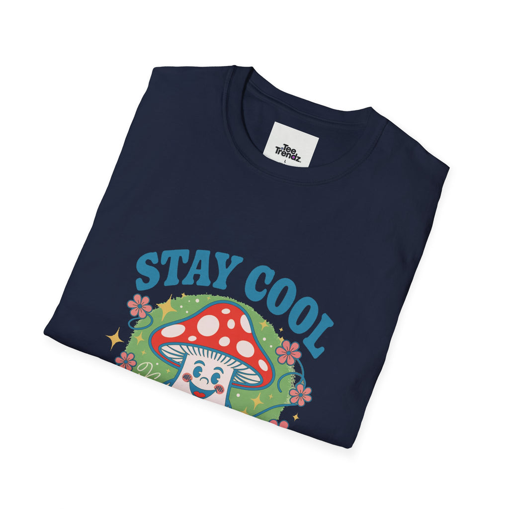 Stay Cool Mushroom T-Shirt — 'Be Yourself' Retro Cute Graphic Tee