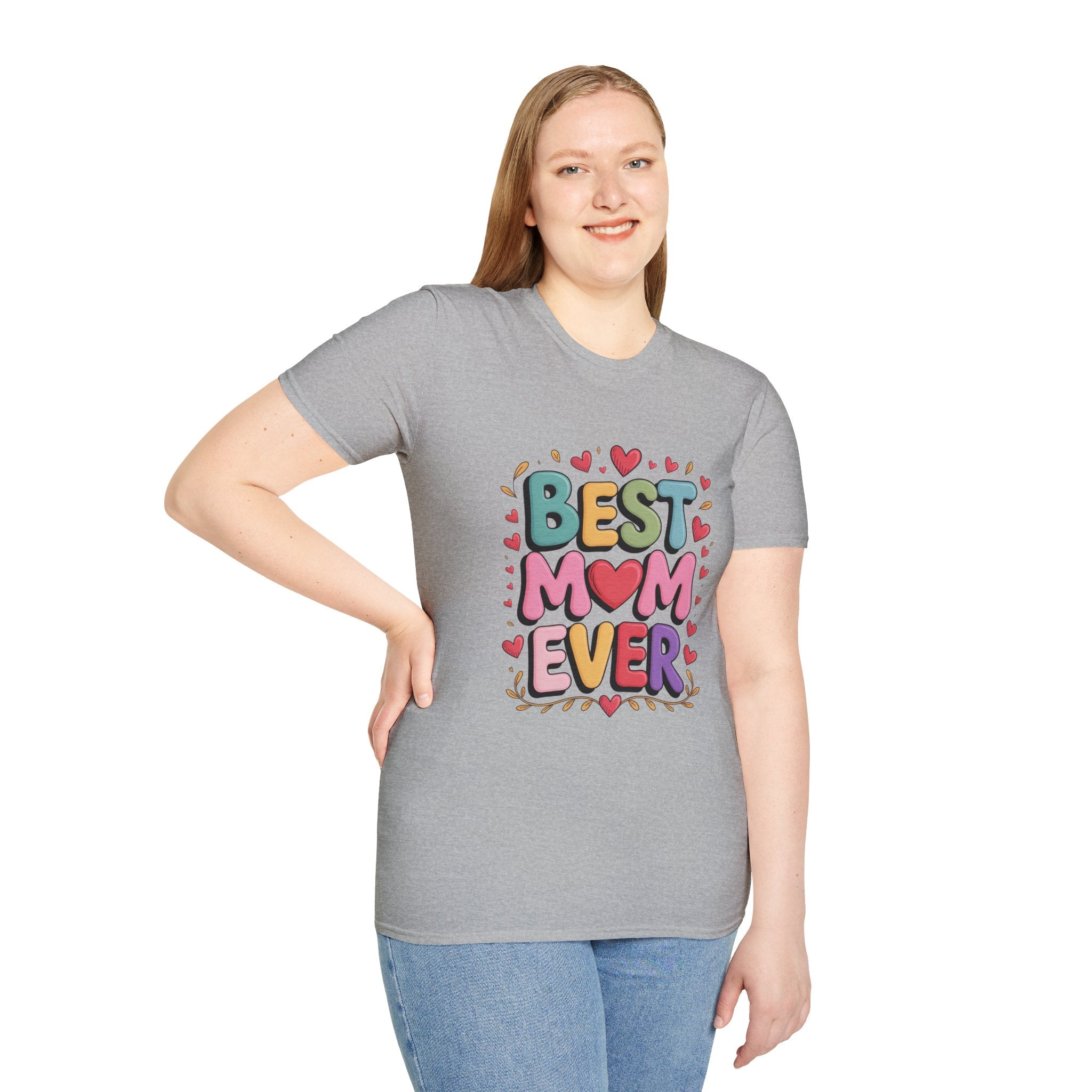 Best Mom Ever T-Shirt — Colorful Heart Mothers Day Tee