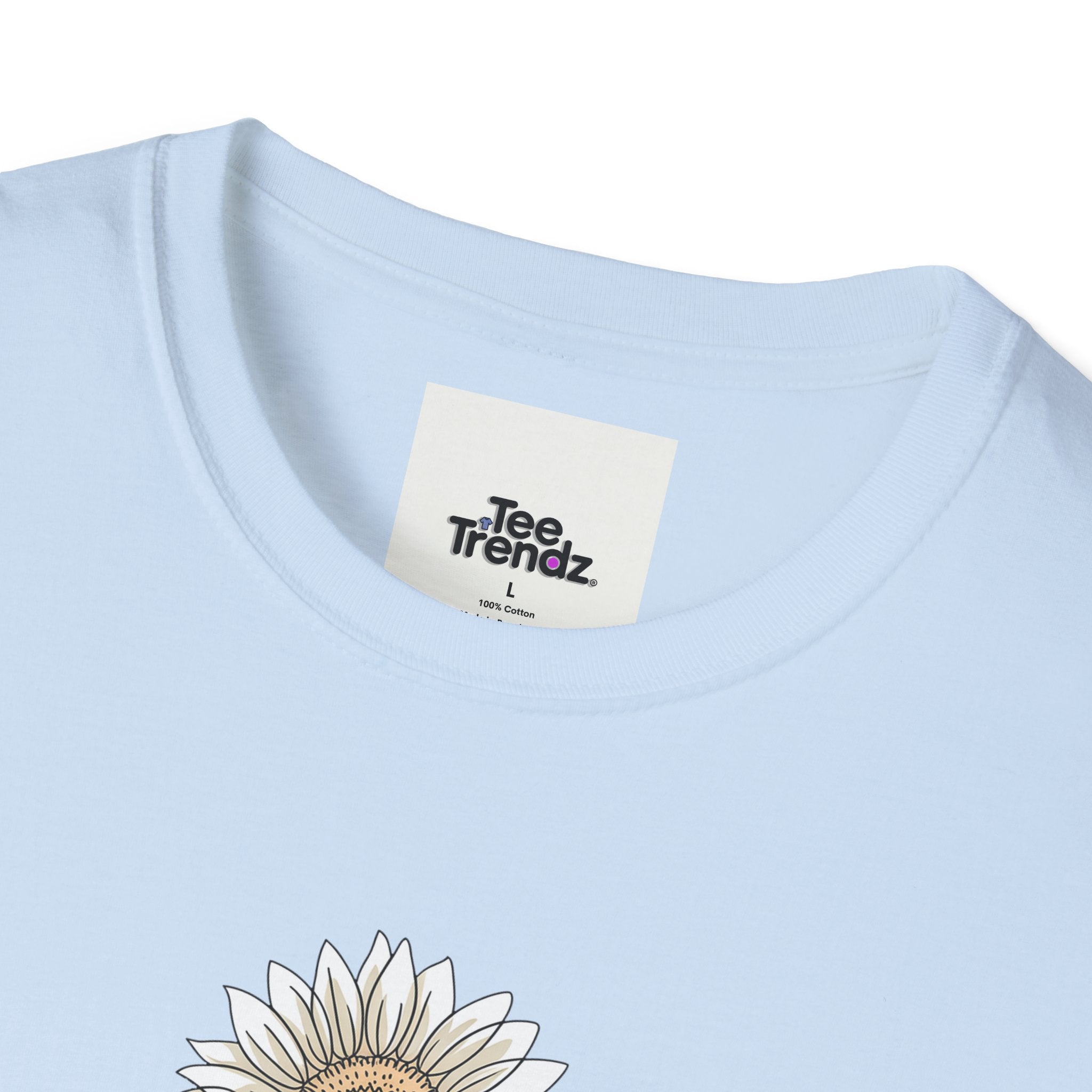 “Bloom with Grace” Sunflower T-Shirt — Floral Inspirational Graphic Tee
