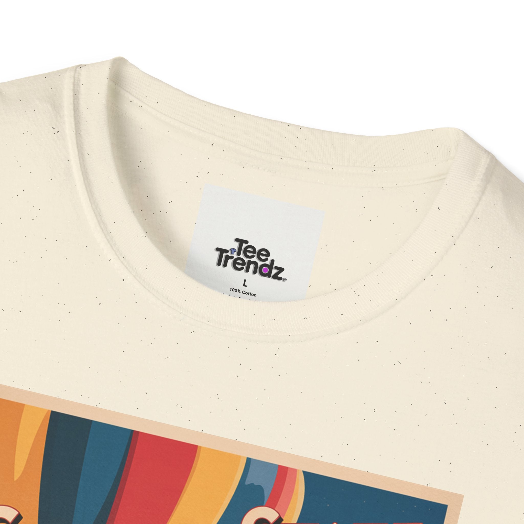 Golden State Hot Air Balloon T-Shirt — Vintage Travel Poster Tee