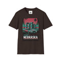 Visit Nebraska Retro T-Shirt — Neon Vintage Roadtrip Poster Design
