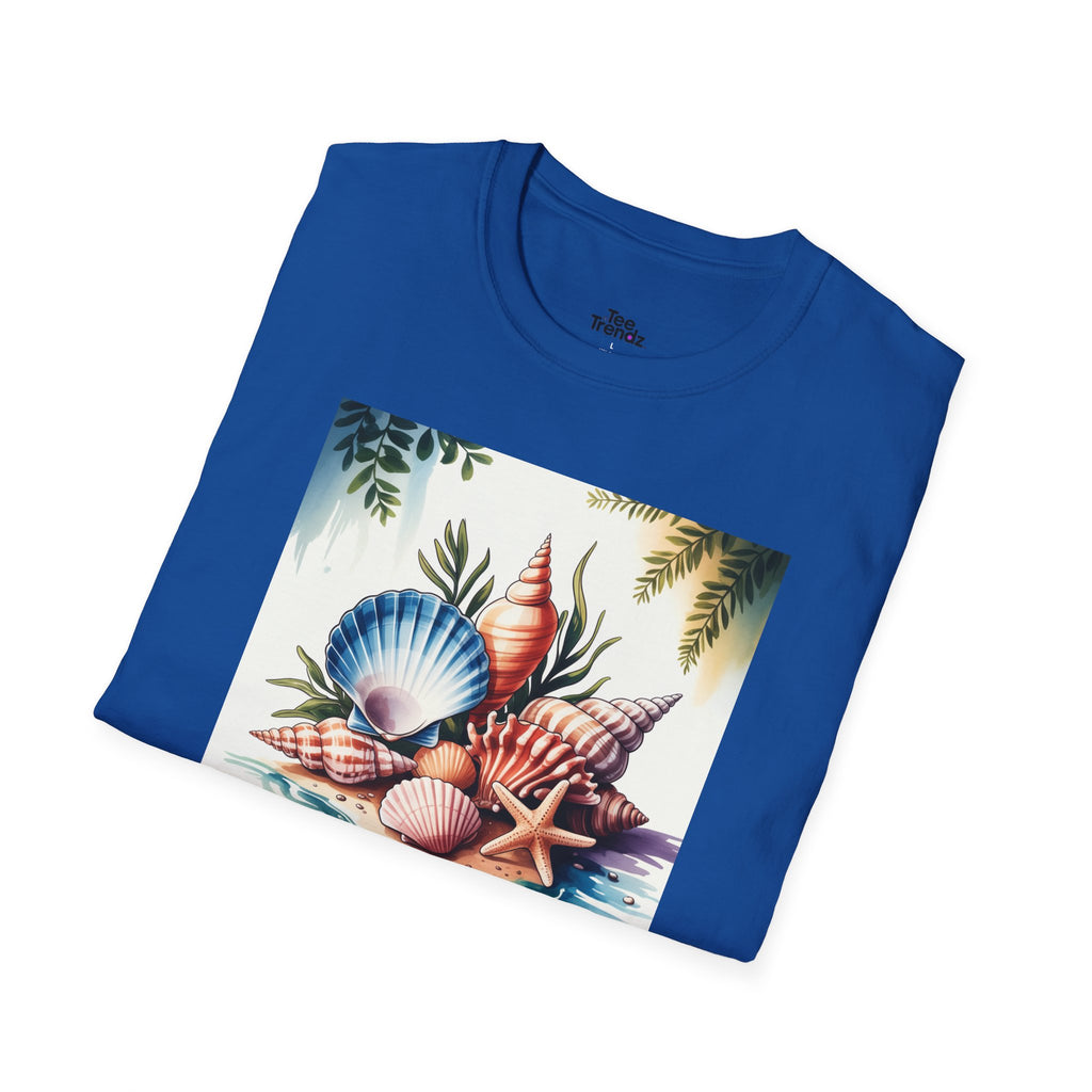 Sea Is Calling T-Shirt — Beach Shells Coastal Graphic Tee